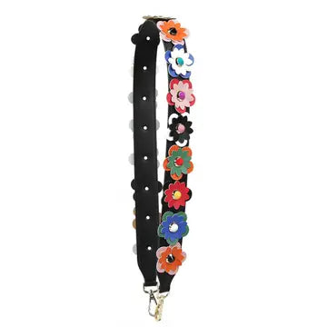 Flower Multi Colored Handbag Strap