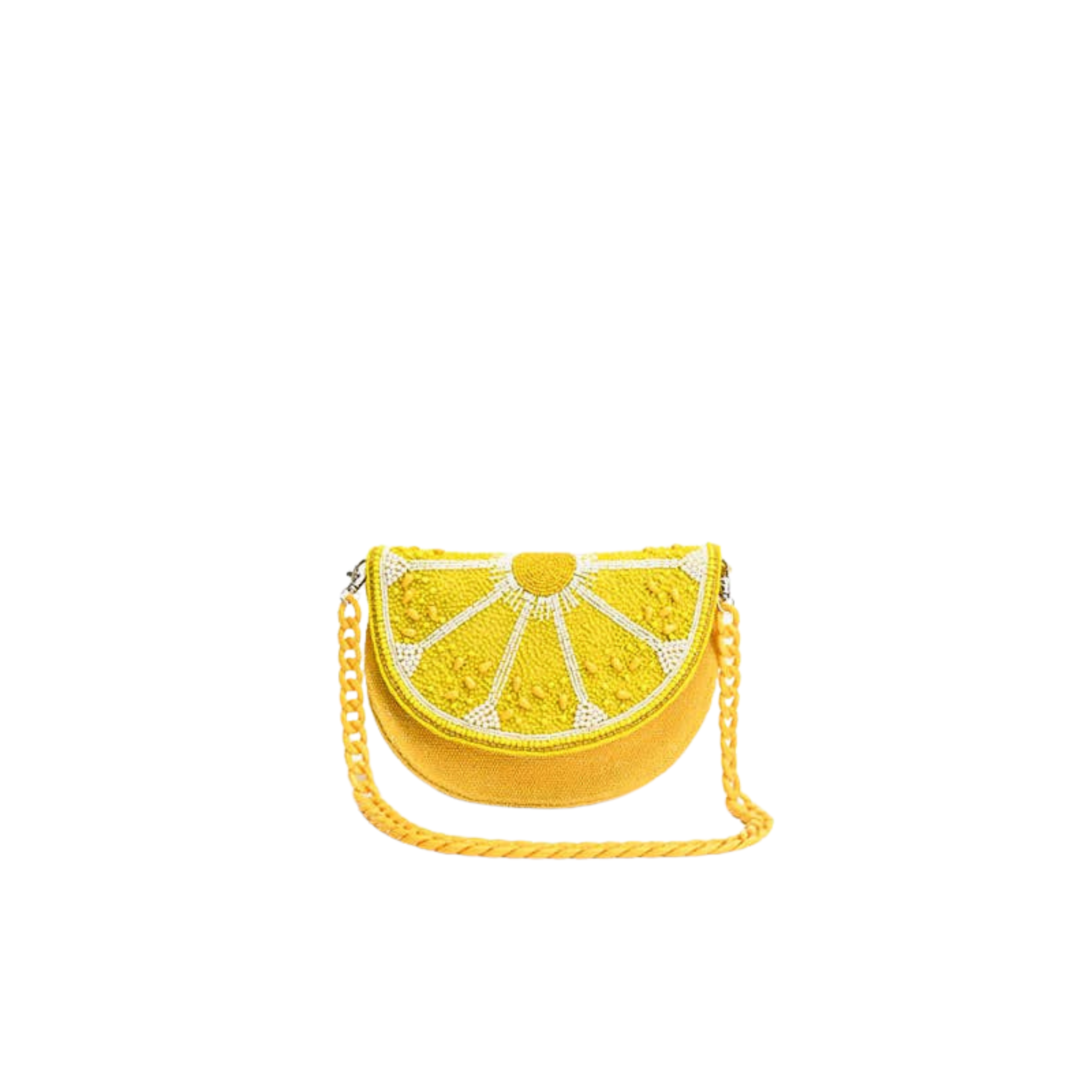Couture Crescent Lemon Shoulder Bag