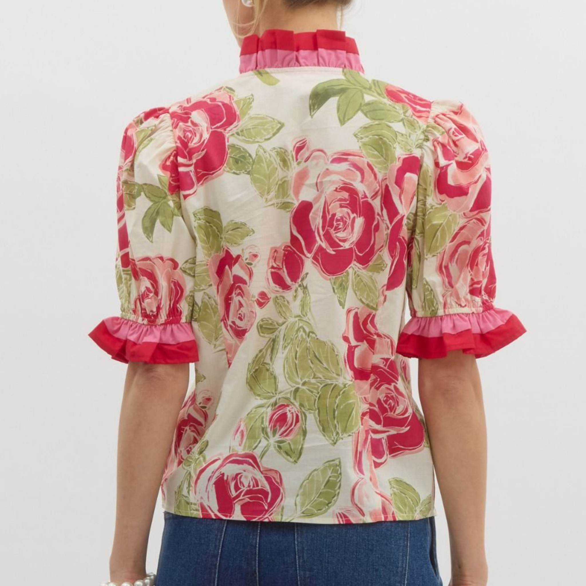 The Marigold Ruffle V-Neck Top
