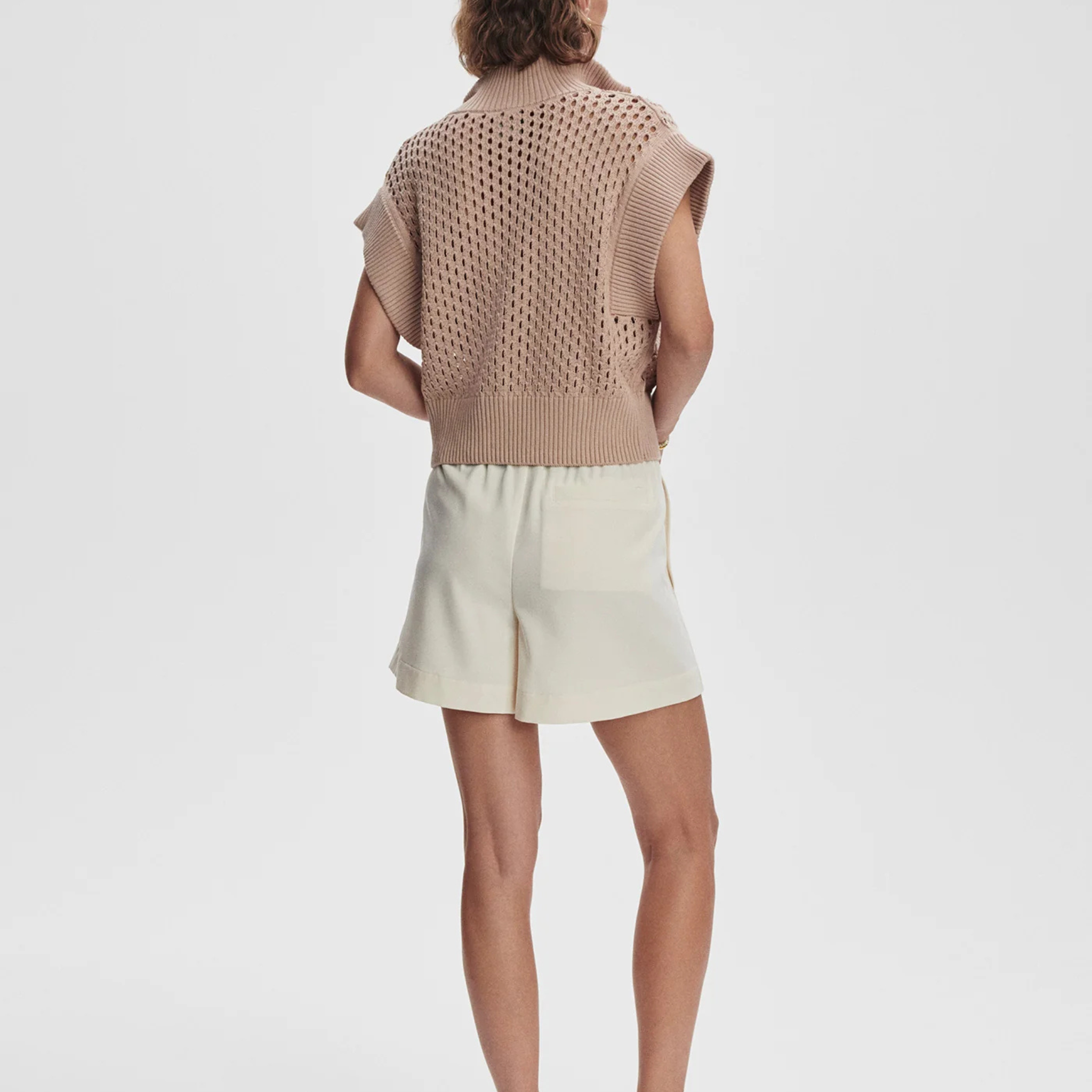 Gaines Half Zip Knit | Light Taupe