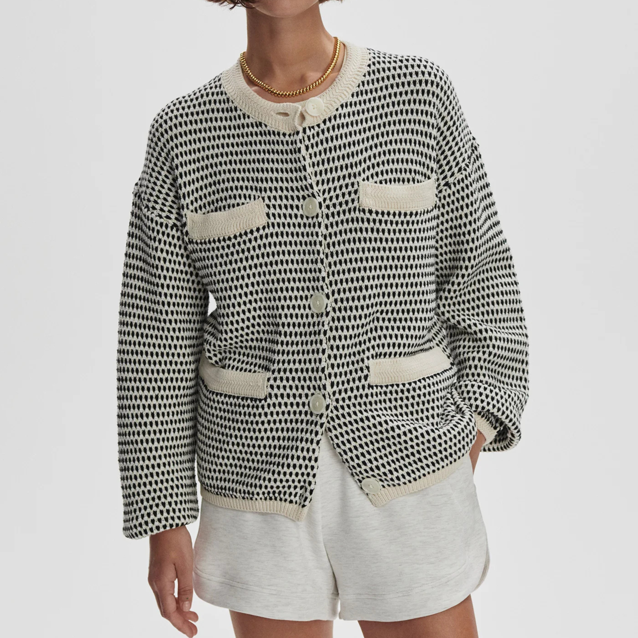 Tidewell Textured Knit Jacket | Birch Multi