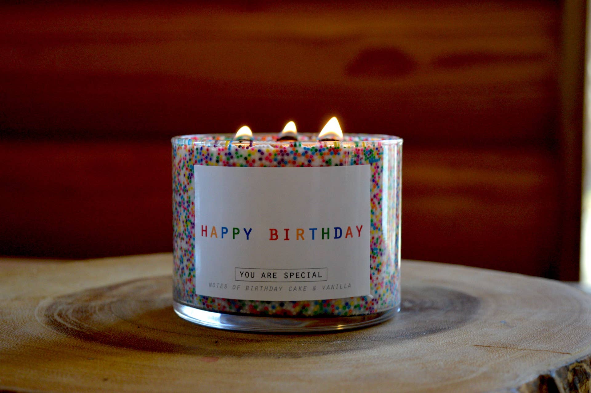 Happy Birthday 3 Wick Candle