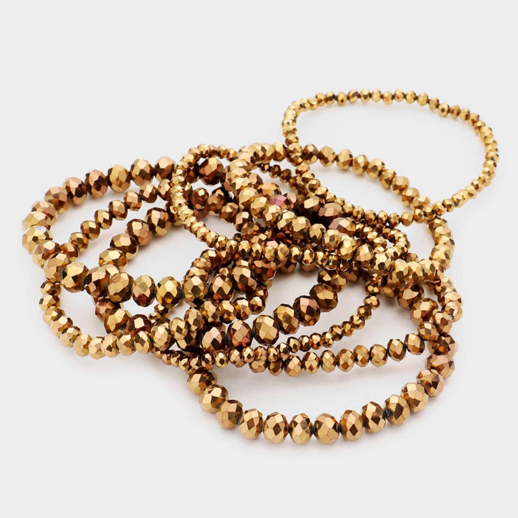 Faceted Bead Stretch Bracelets