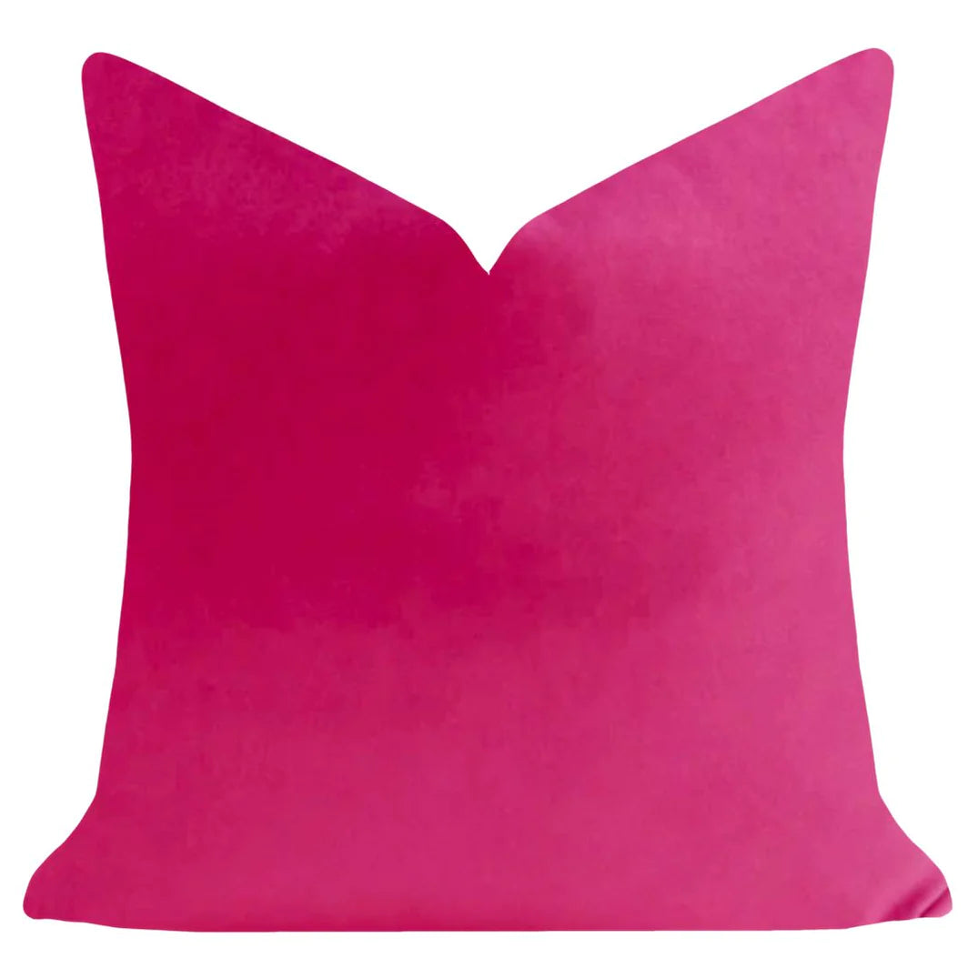 Hot Pink 22" x 22" Velvet Accent Pillow