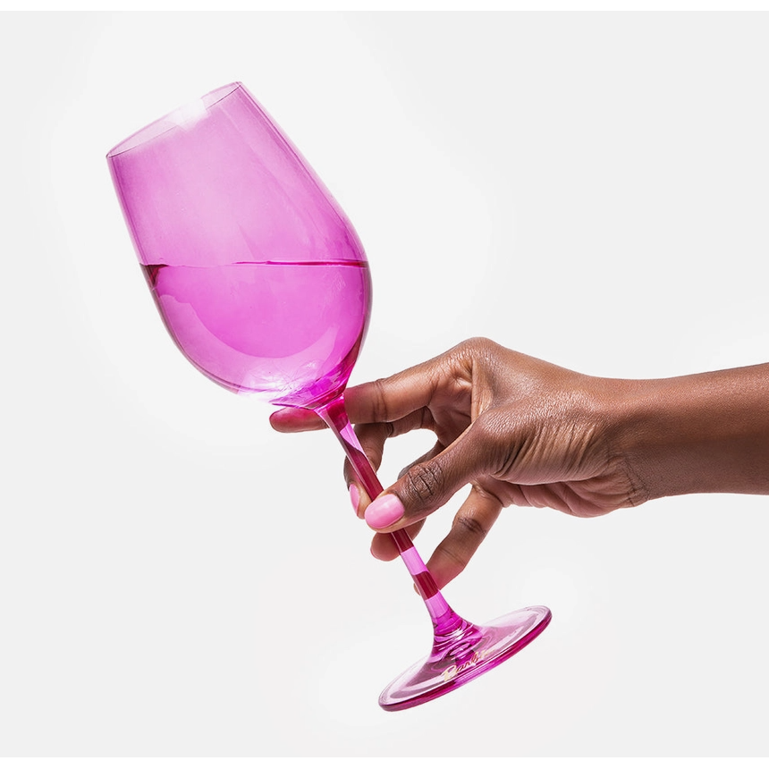 Barbie Pink Wine Glass (2 Color Options)