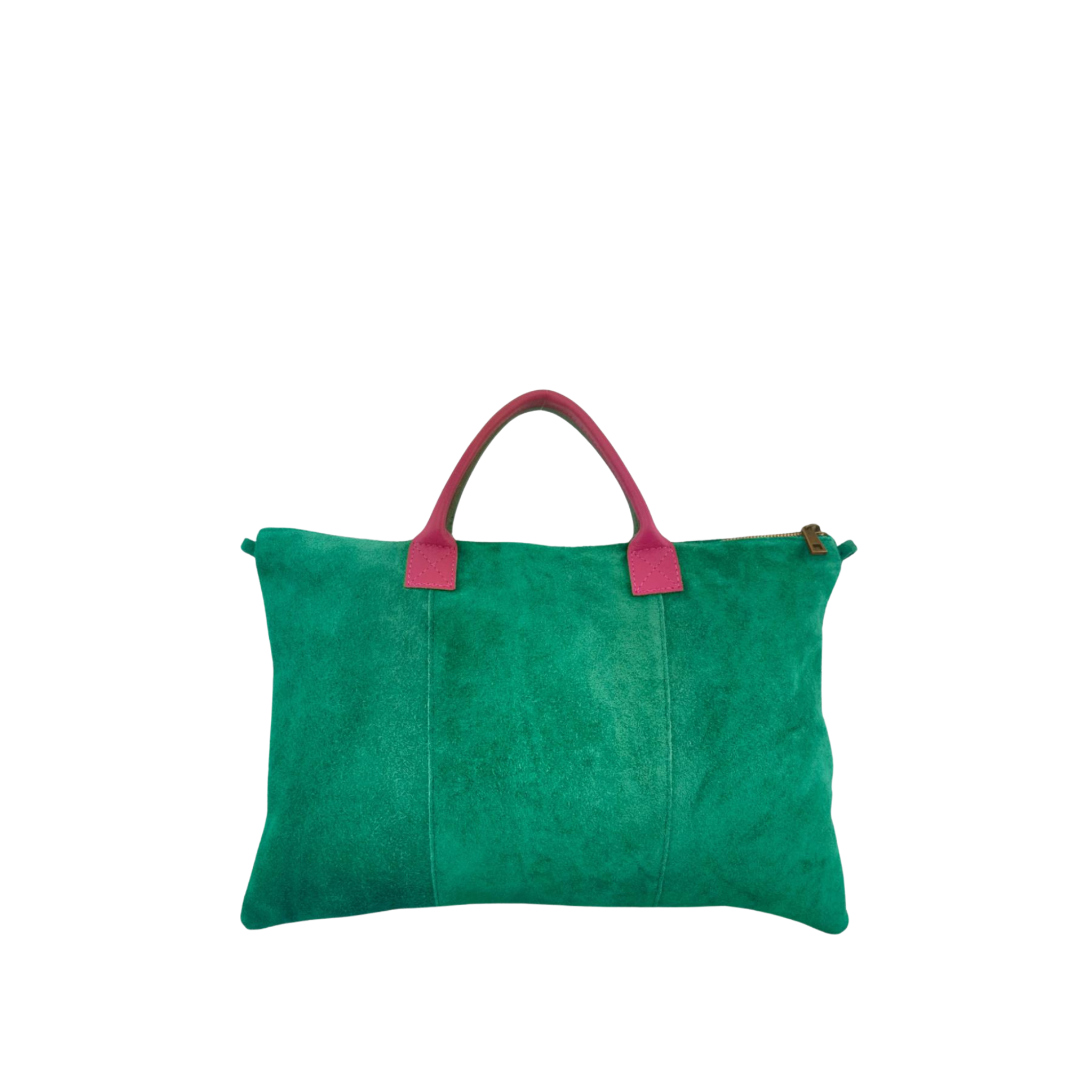 Milano Suede Leather Bag | Aqua Green