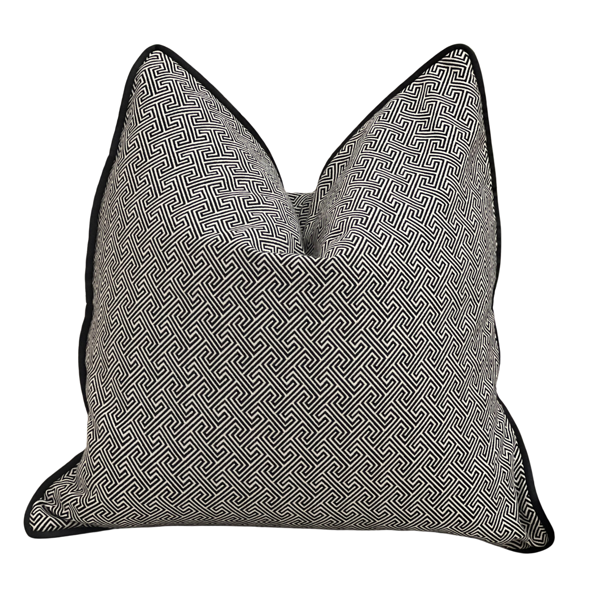 Black & White Greek Key Pillow | 20"x20"