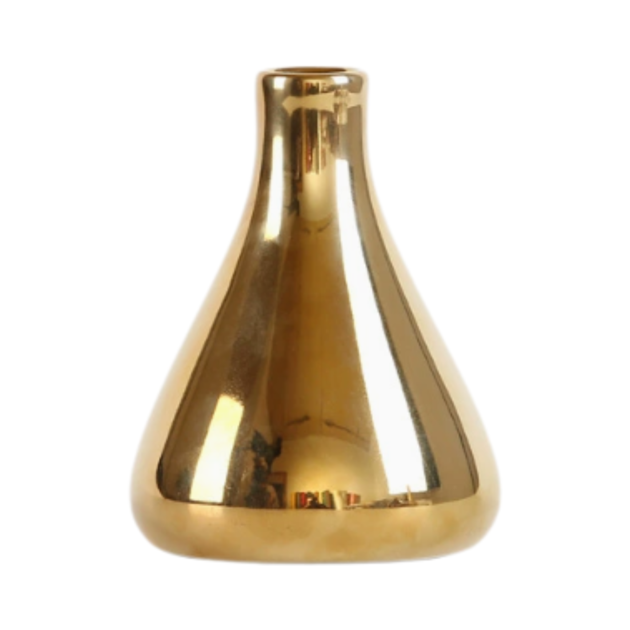 Gold Narrow Ceramic Bud Vase