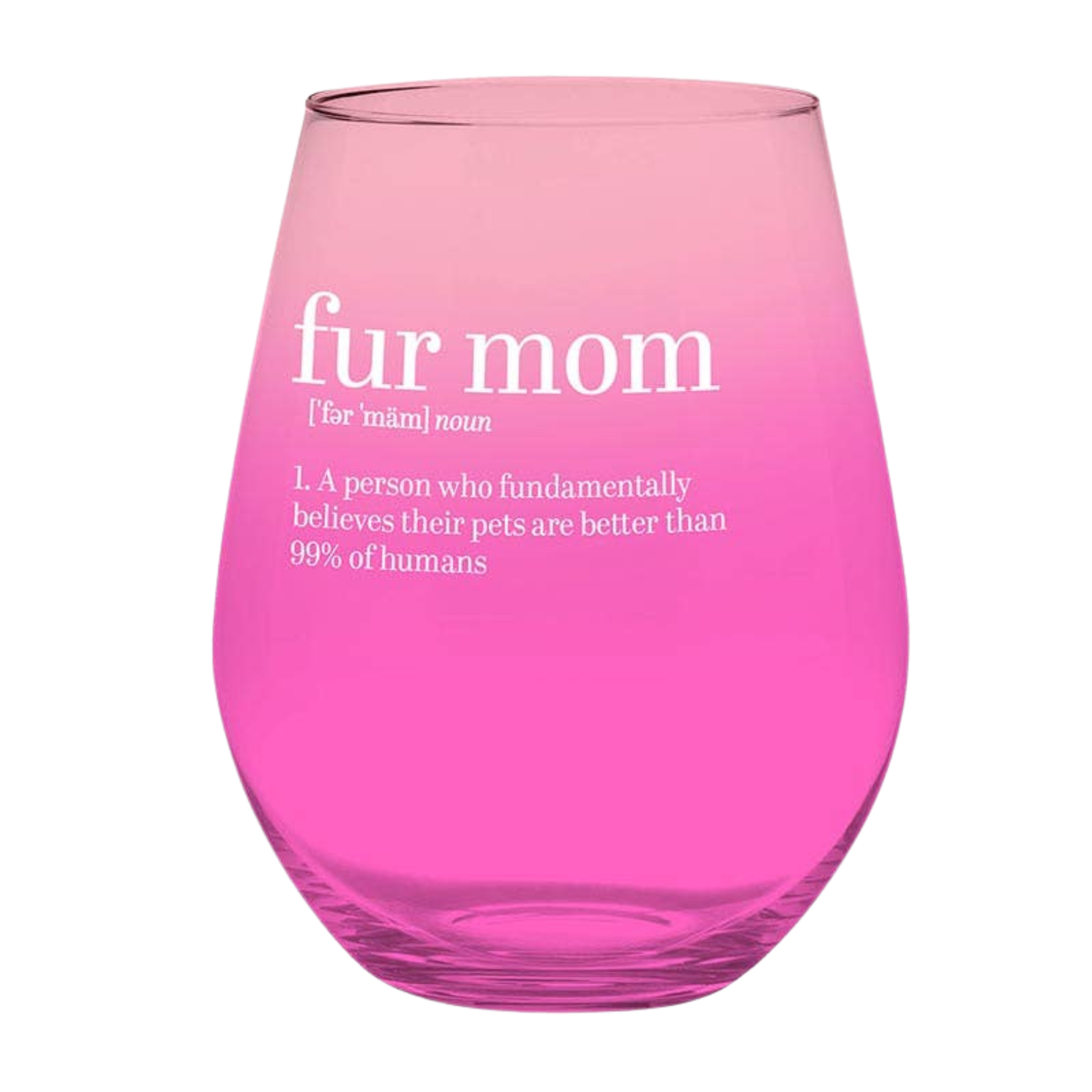 Jumbo Stemless Wine Glass | Fur Mom