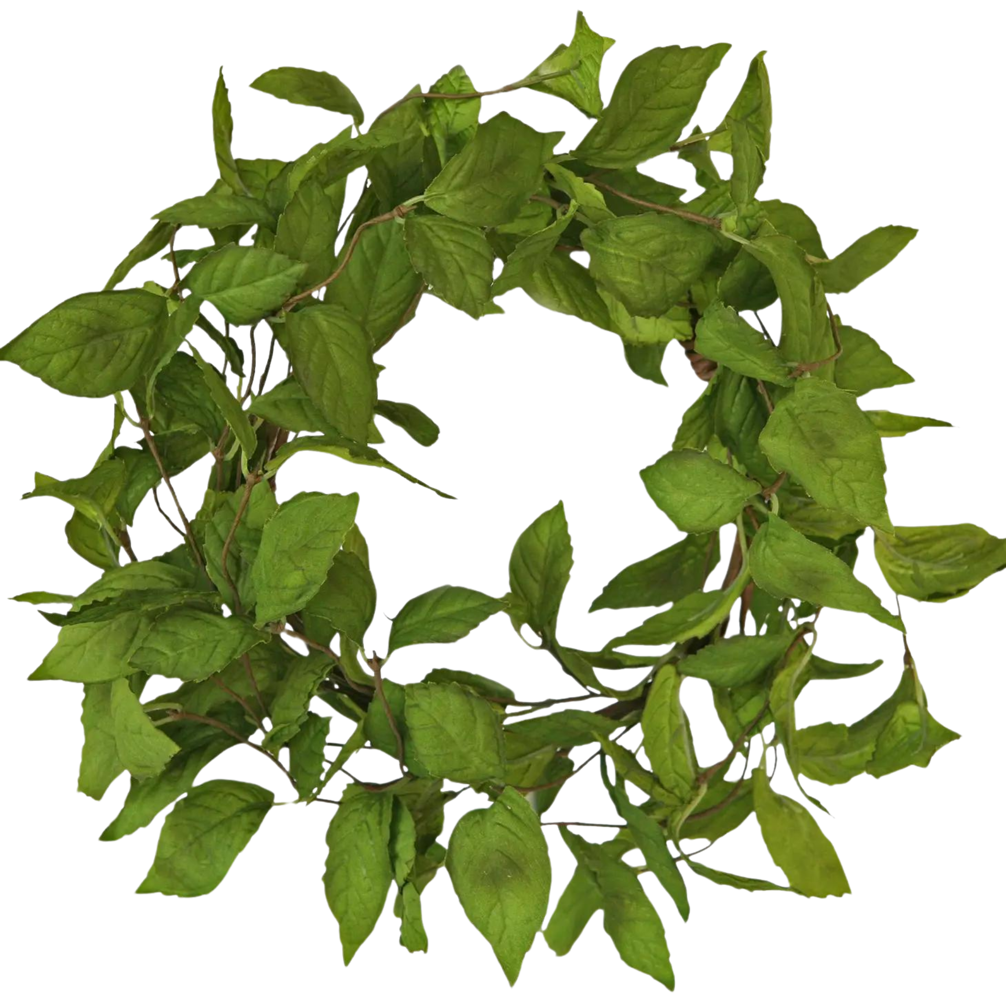 Leaf Wreath Candle Ring | Spring Green