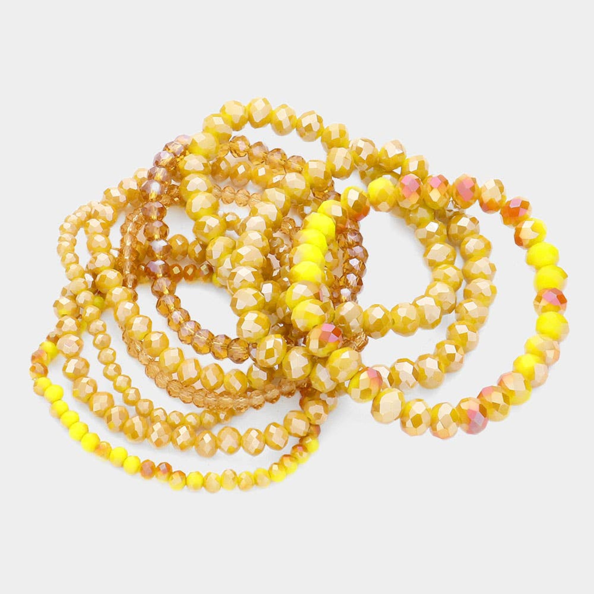 Faceted Bead Stretch Bracelets