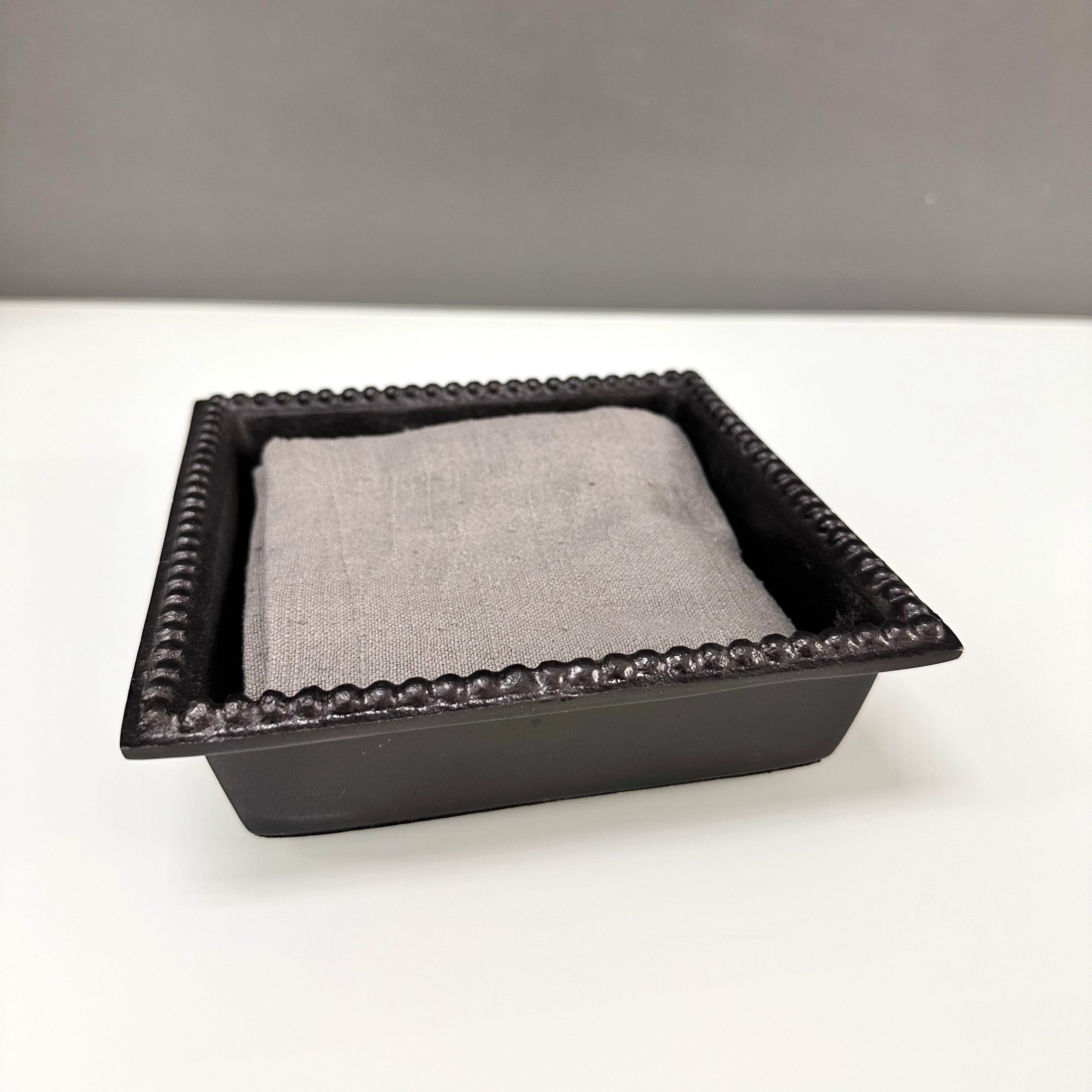 Napkin Caddy | Black Beaded