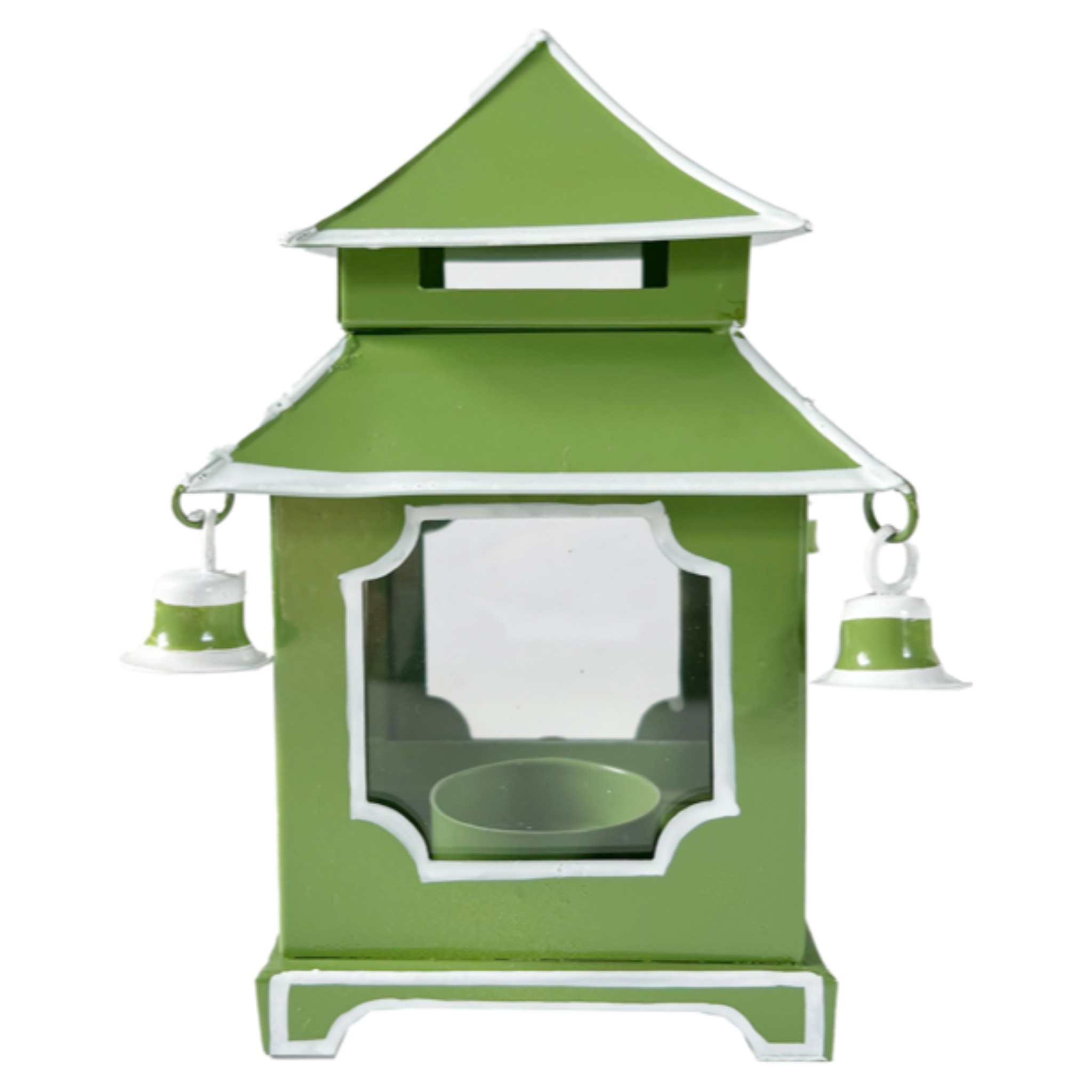 Mossy Green & White Mini Pagoda