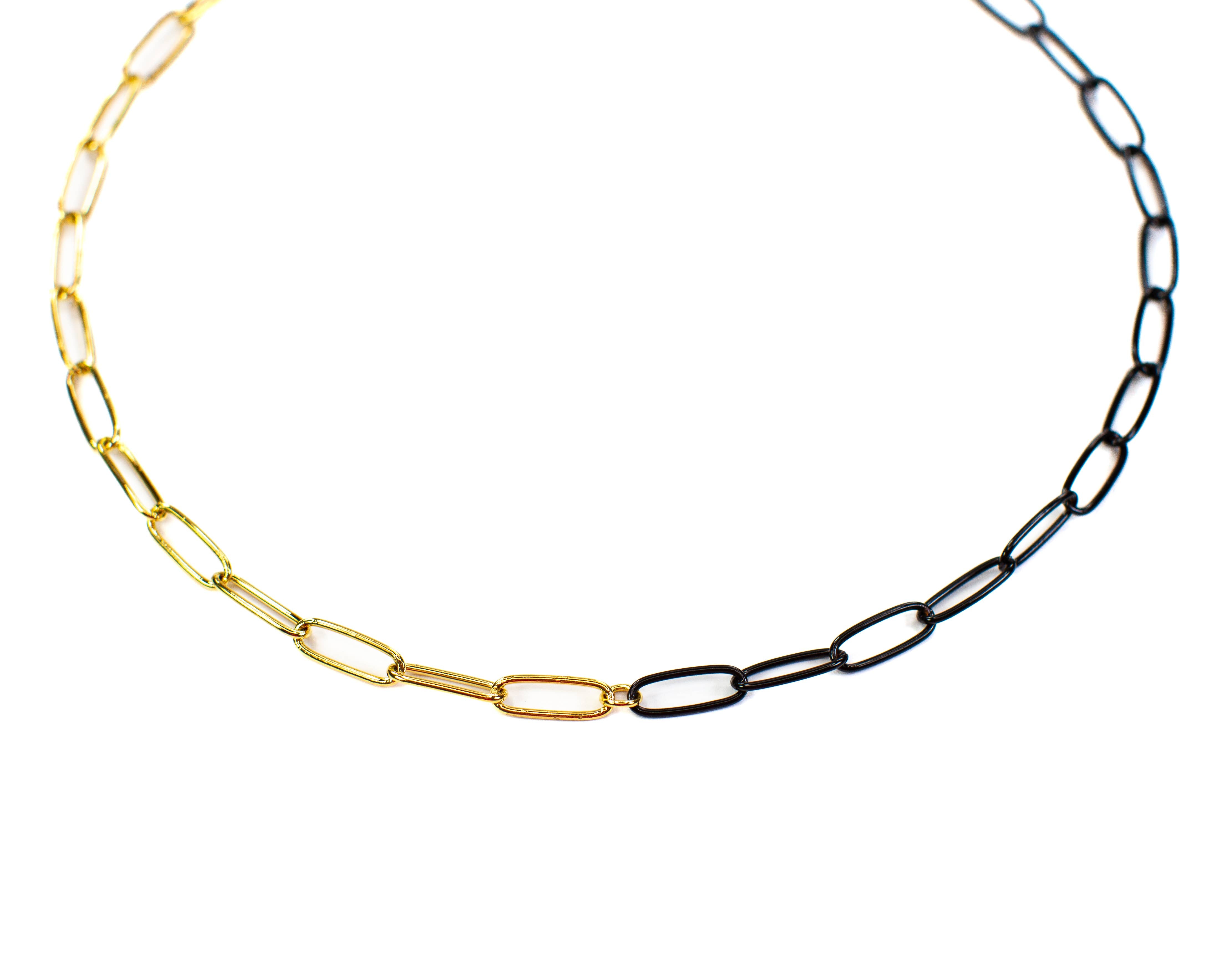Paperclip Gold Chain Link Necklace