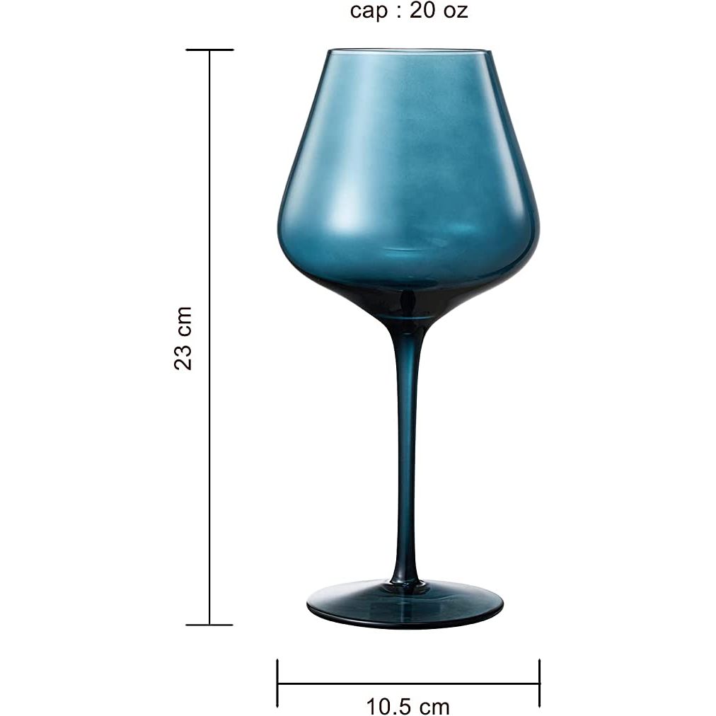 Colored Crystal Wine Glass (6 Color Options)