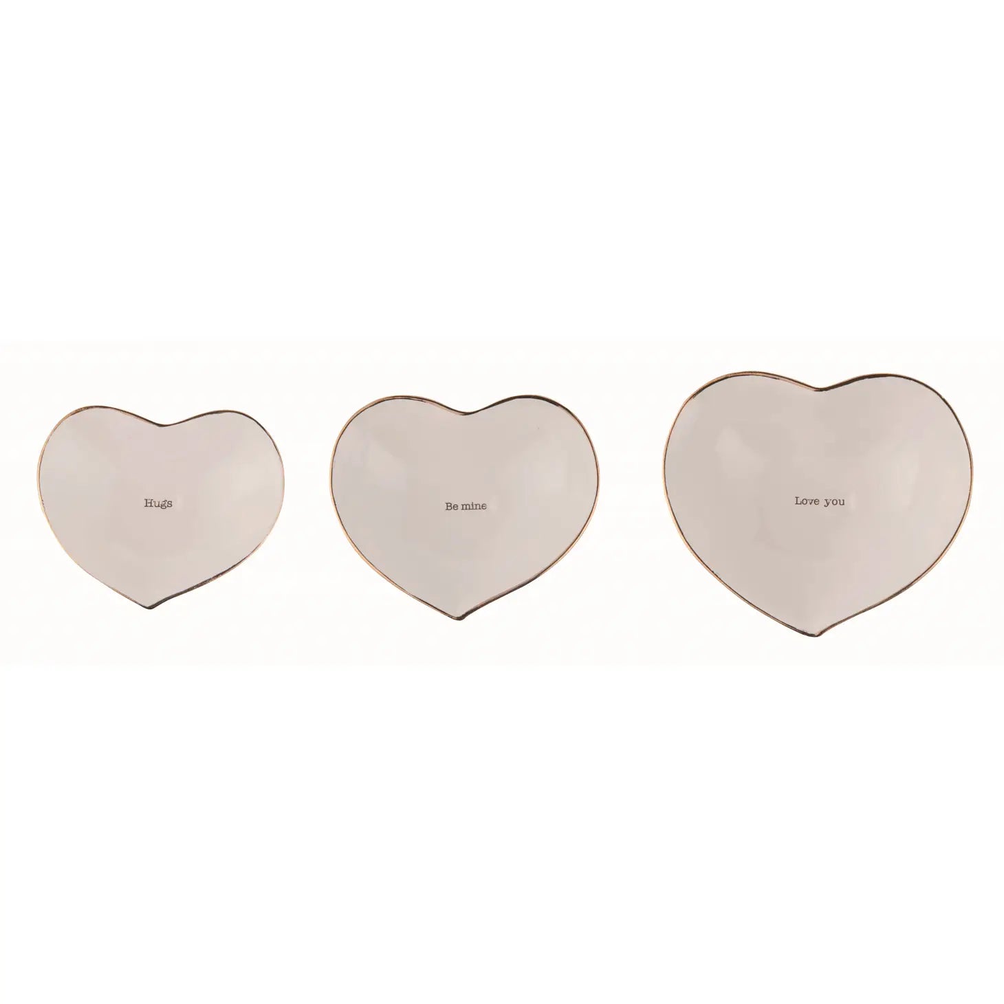 White Valentines Day Heart Trinket Dishes (3 Style Options)