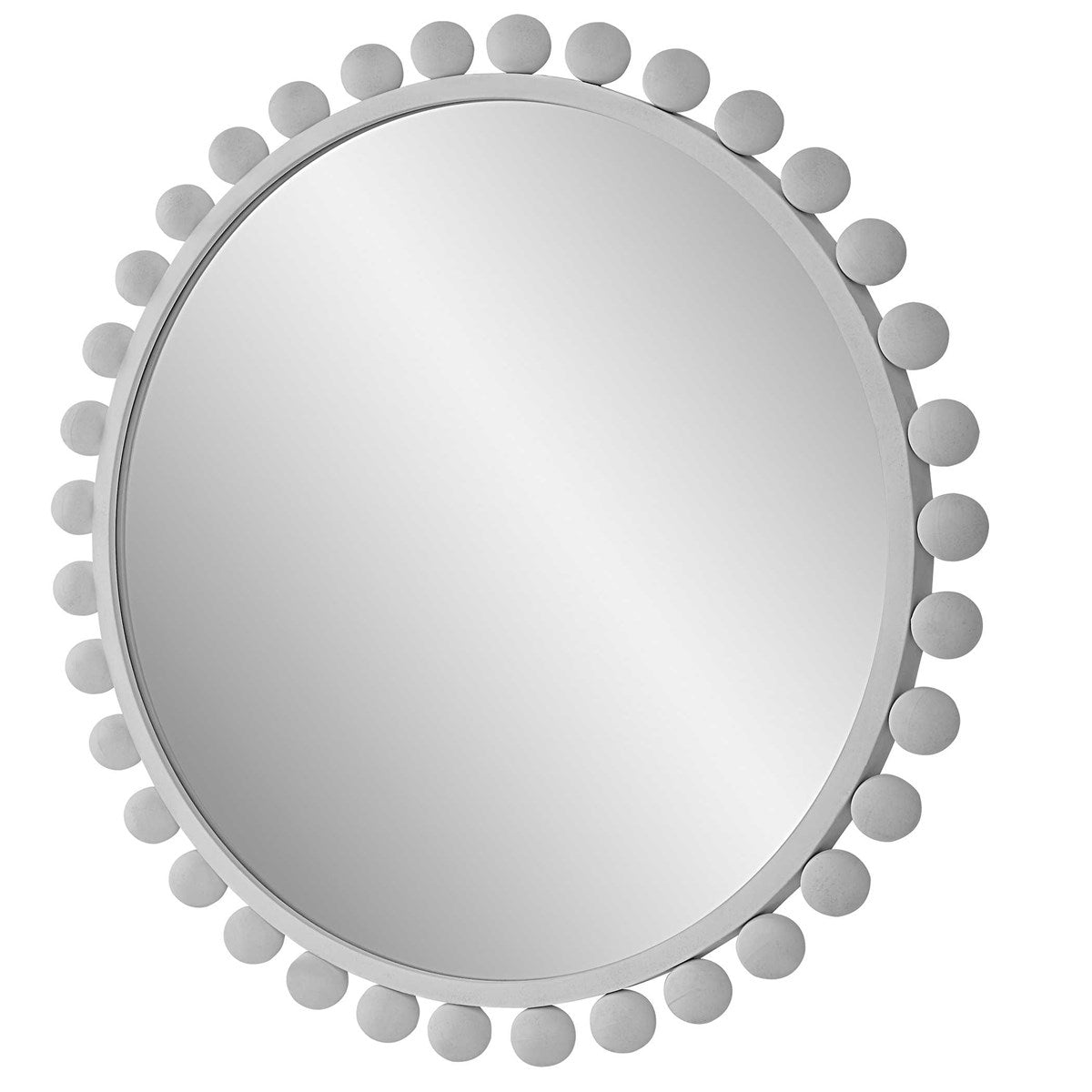 Cyra Round Mirror | White