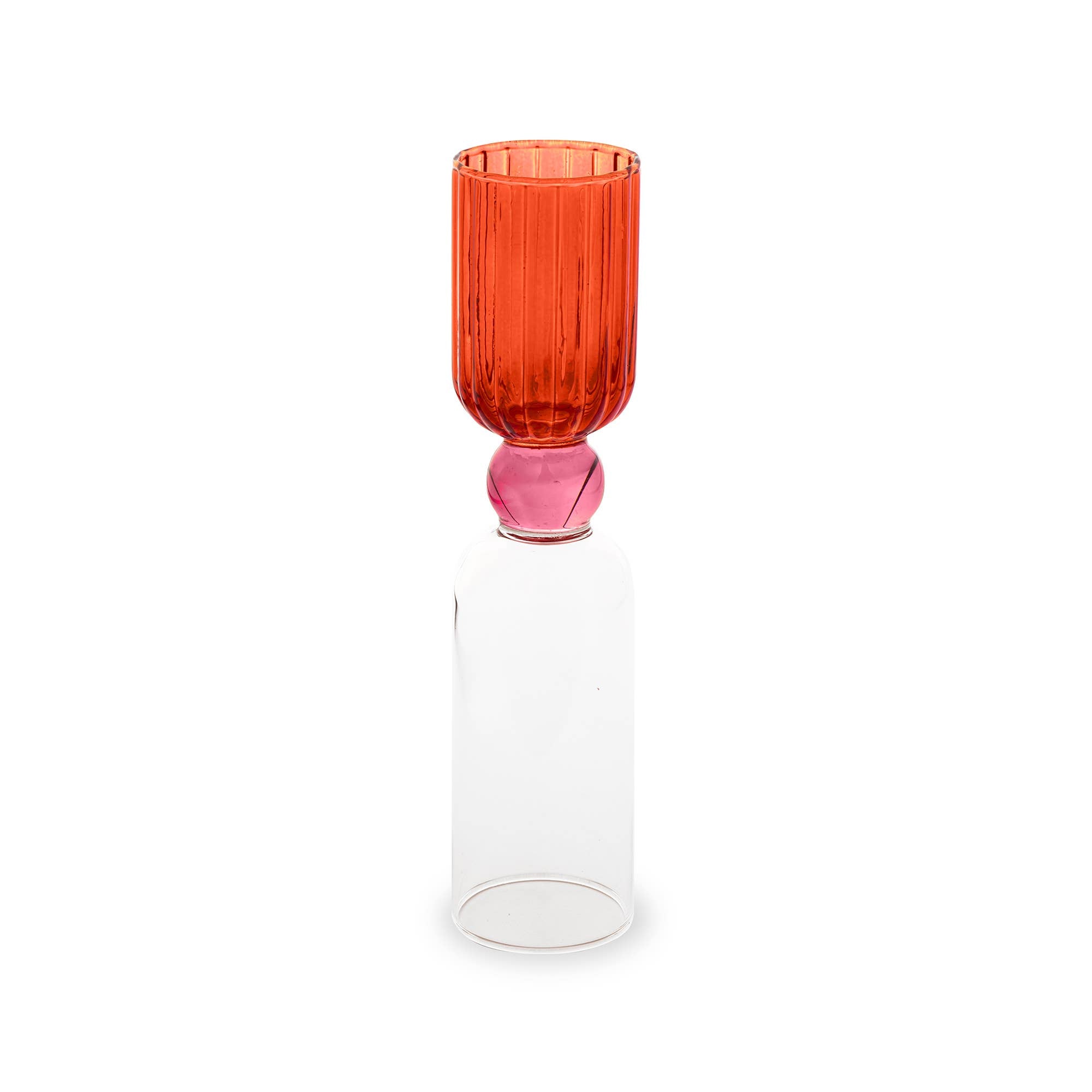 Tipsy Turvy Bar Glass | Pink & Red