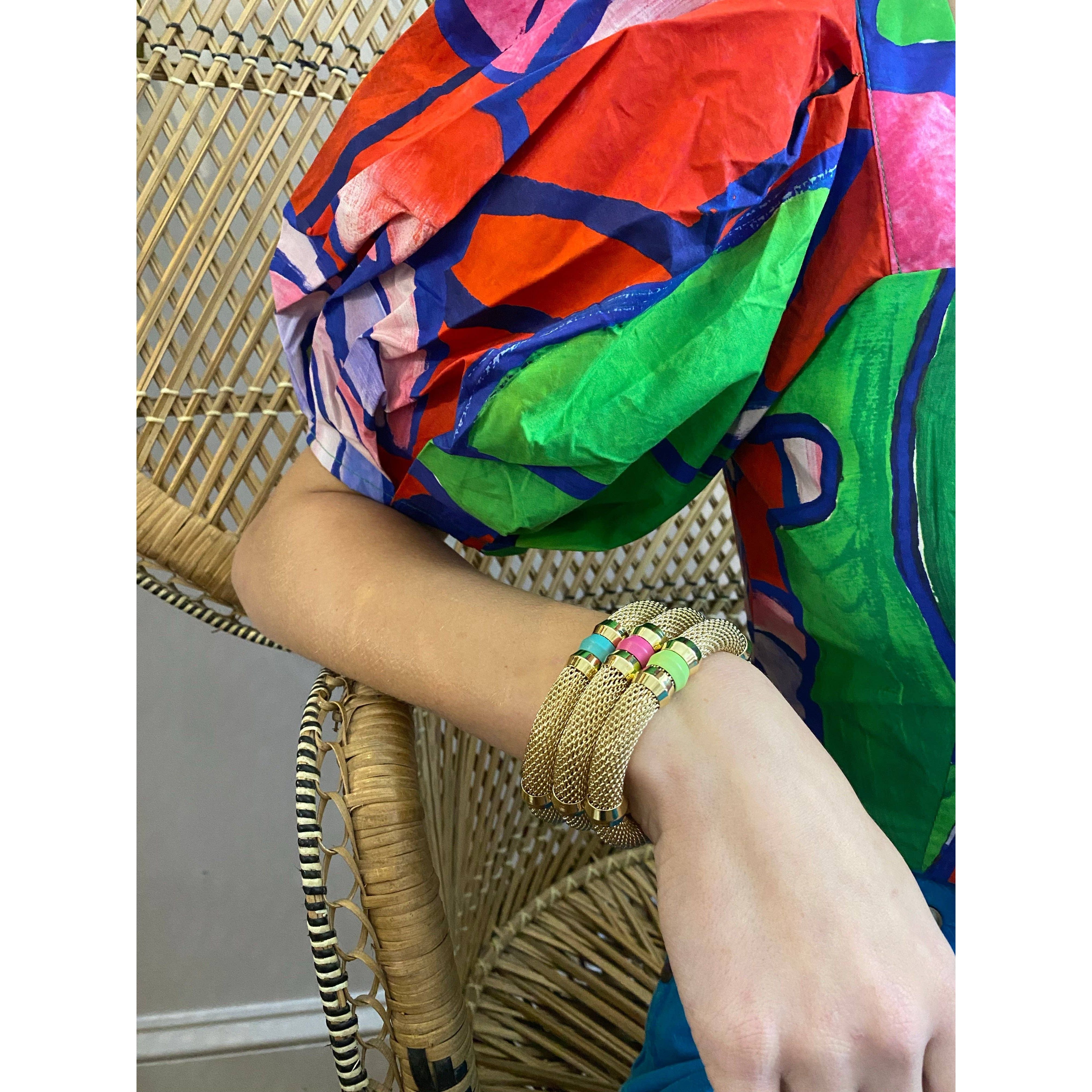 Mesh Candy Bracelet | Lime