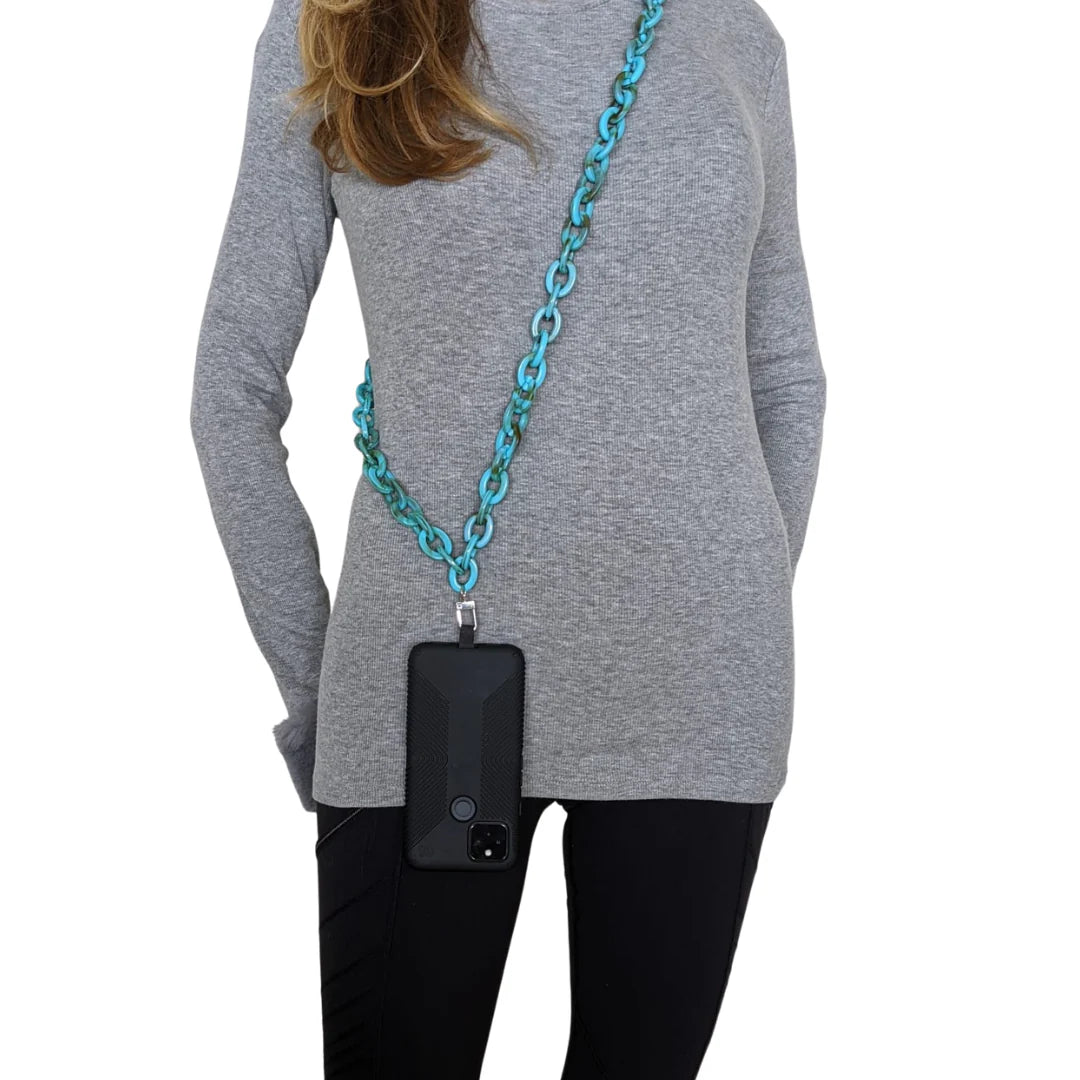 Tropical Turquoise Crossbody Phone Chain