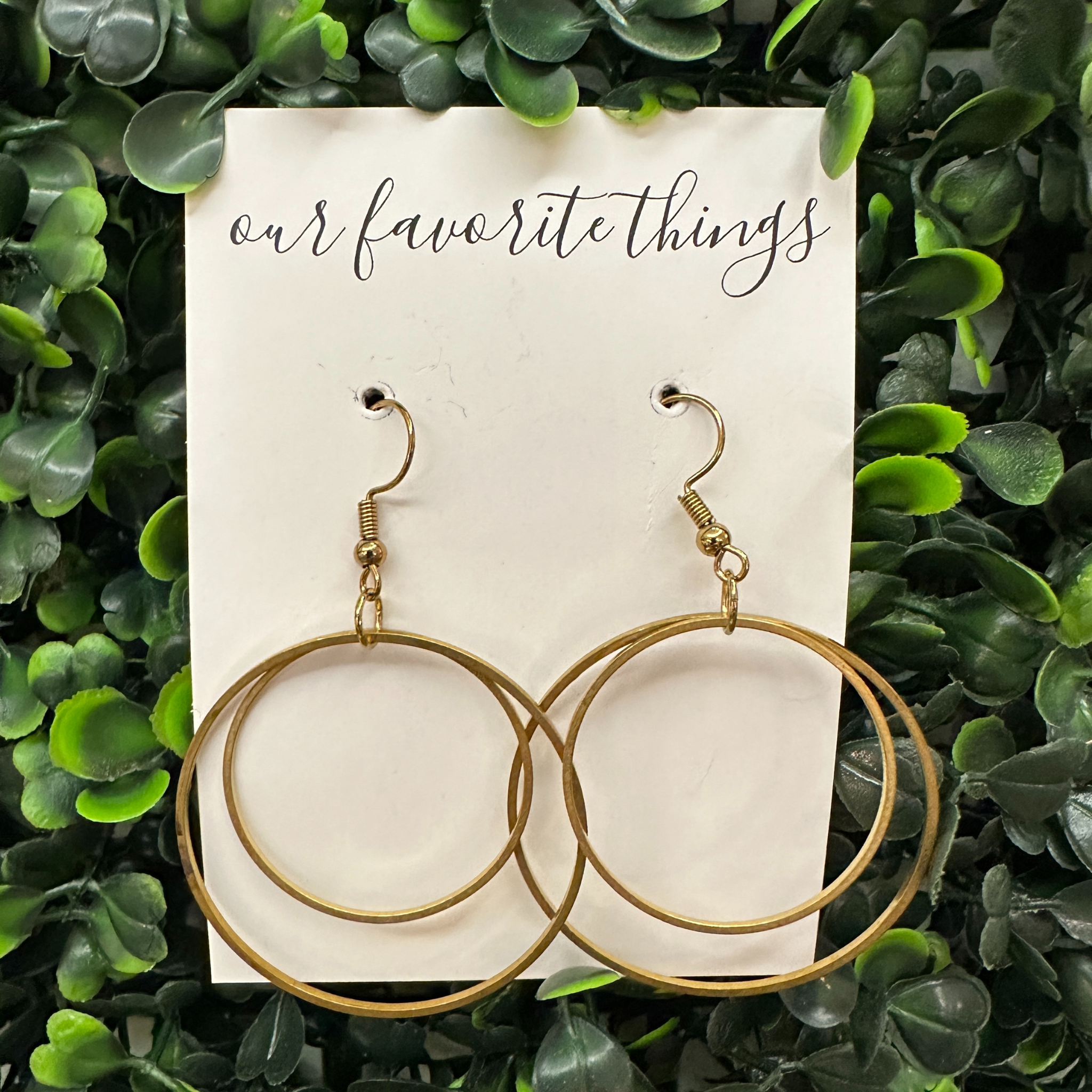 Double Hoop Dangle Earring