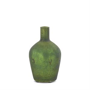 Antique Green Matte Glass Vase (3 Size Options)