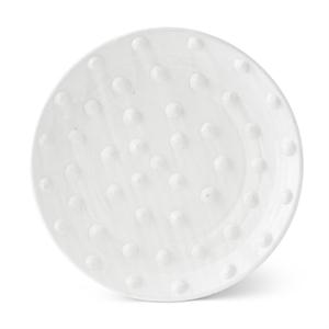 Large White Dot Plate