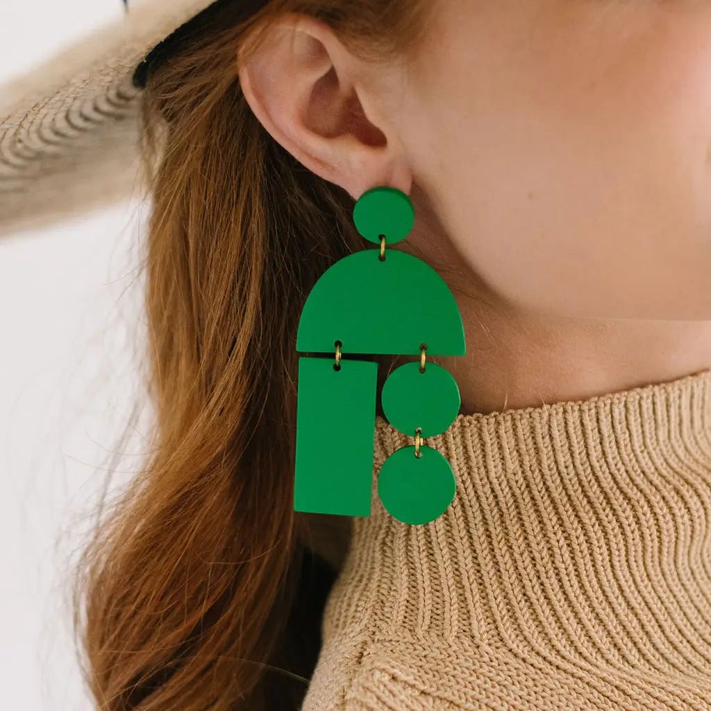 Emerald Mobile Earrings