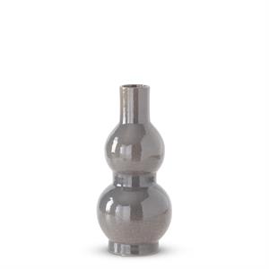 Gray Ceramic Double Bubble Vase