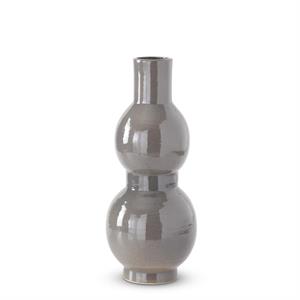 Gray Ceramic Double Bubble Vase