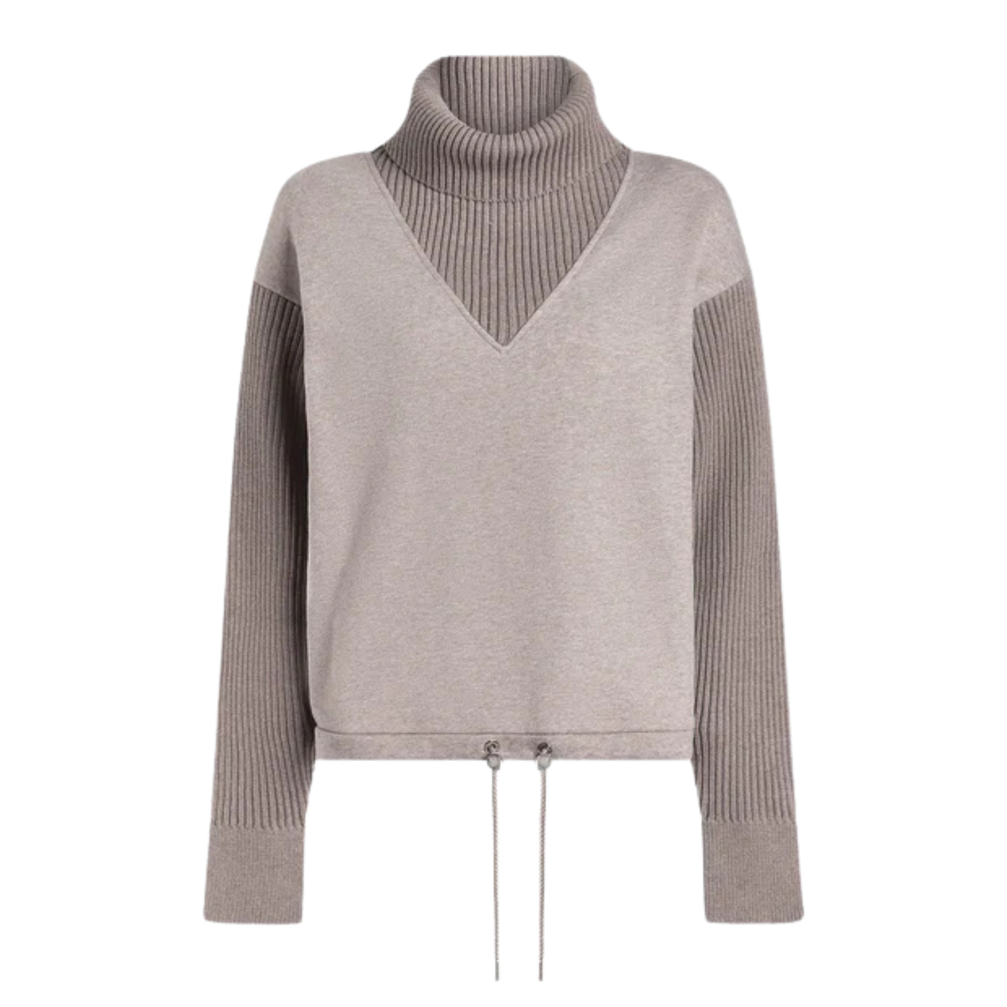 Ramsay Cowl Neck Sweater | Deep Taupe Marl