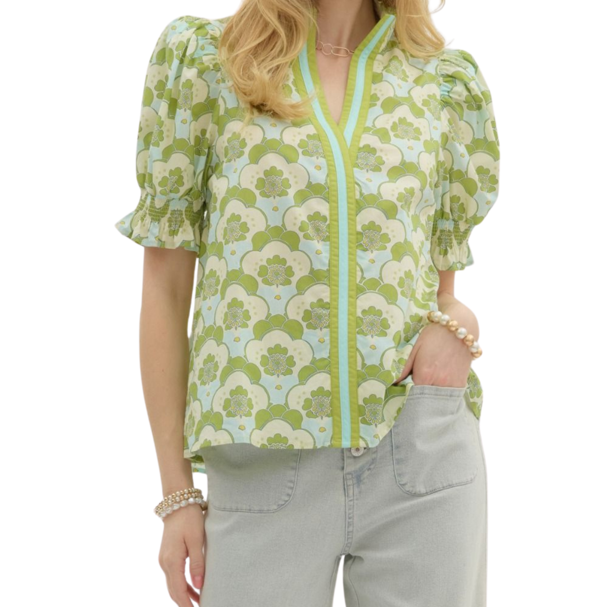 Multicolor Abstract Print Pullover Top