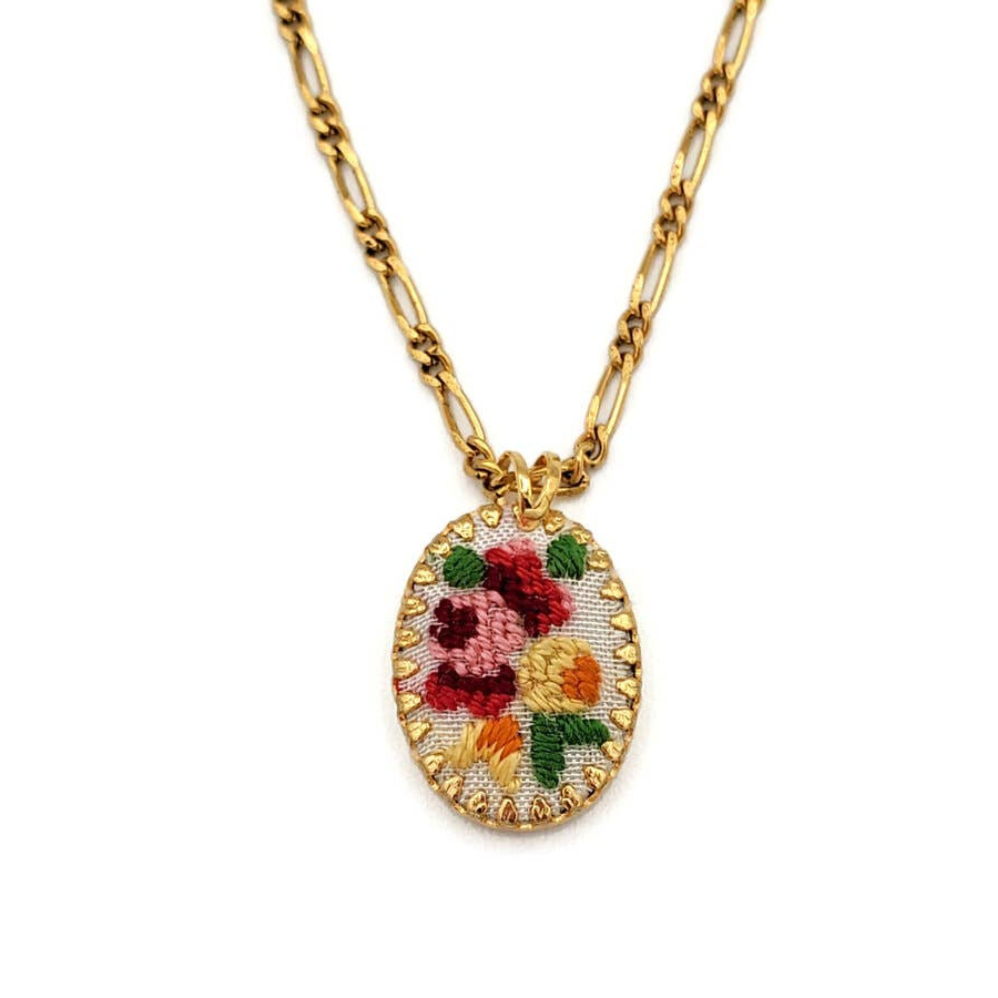 Secret Garden Vintage Embroidered Necklaces