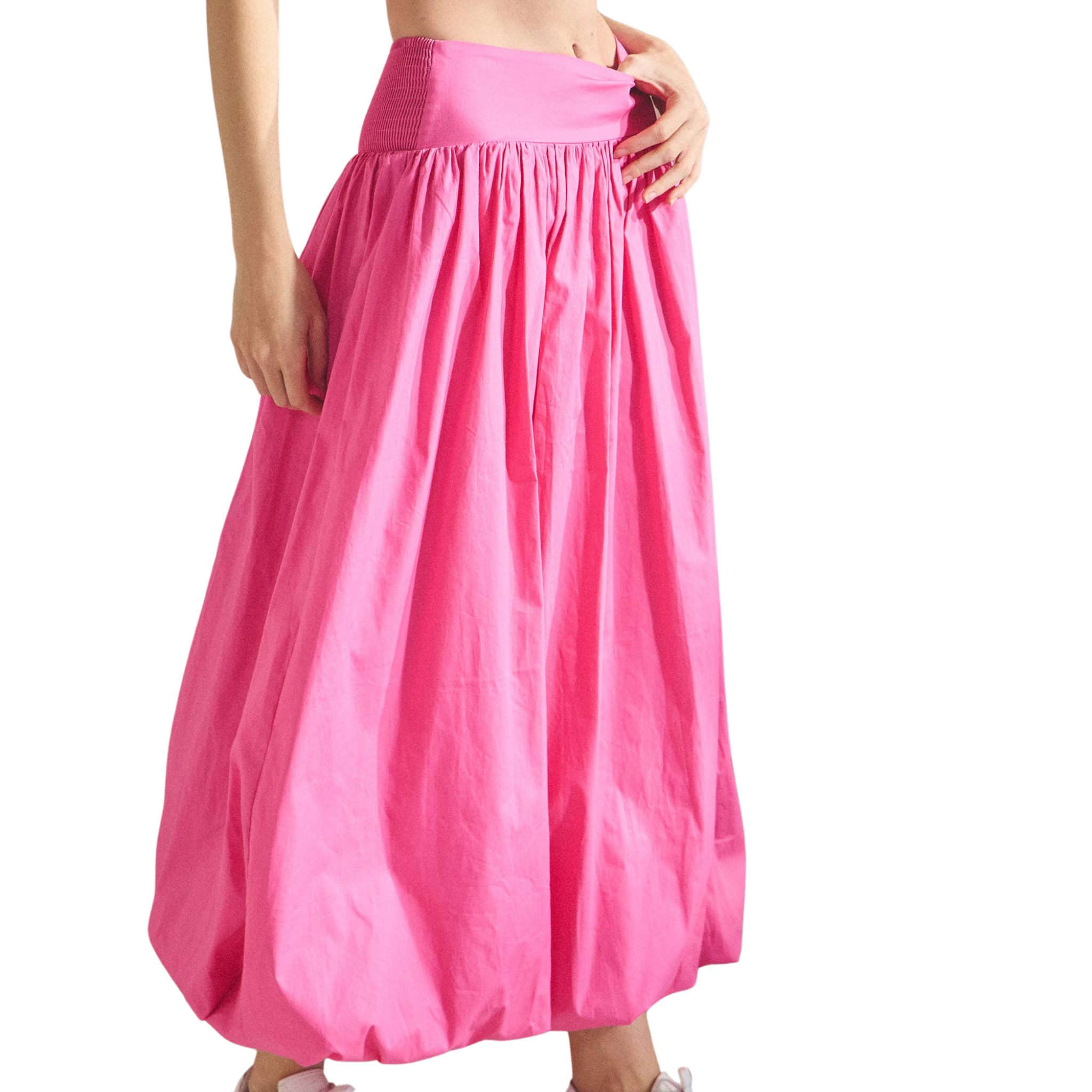 Balloon Maxi Skirt | Pink