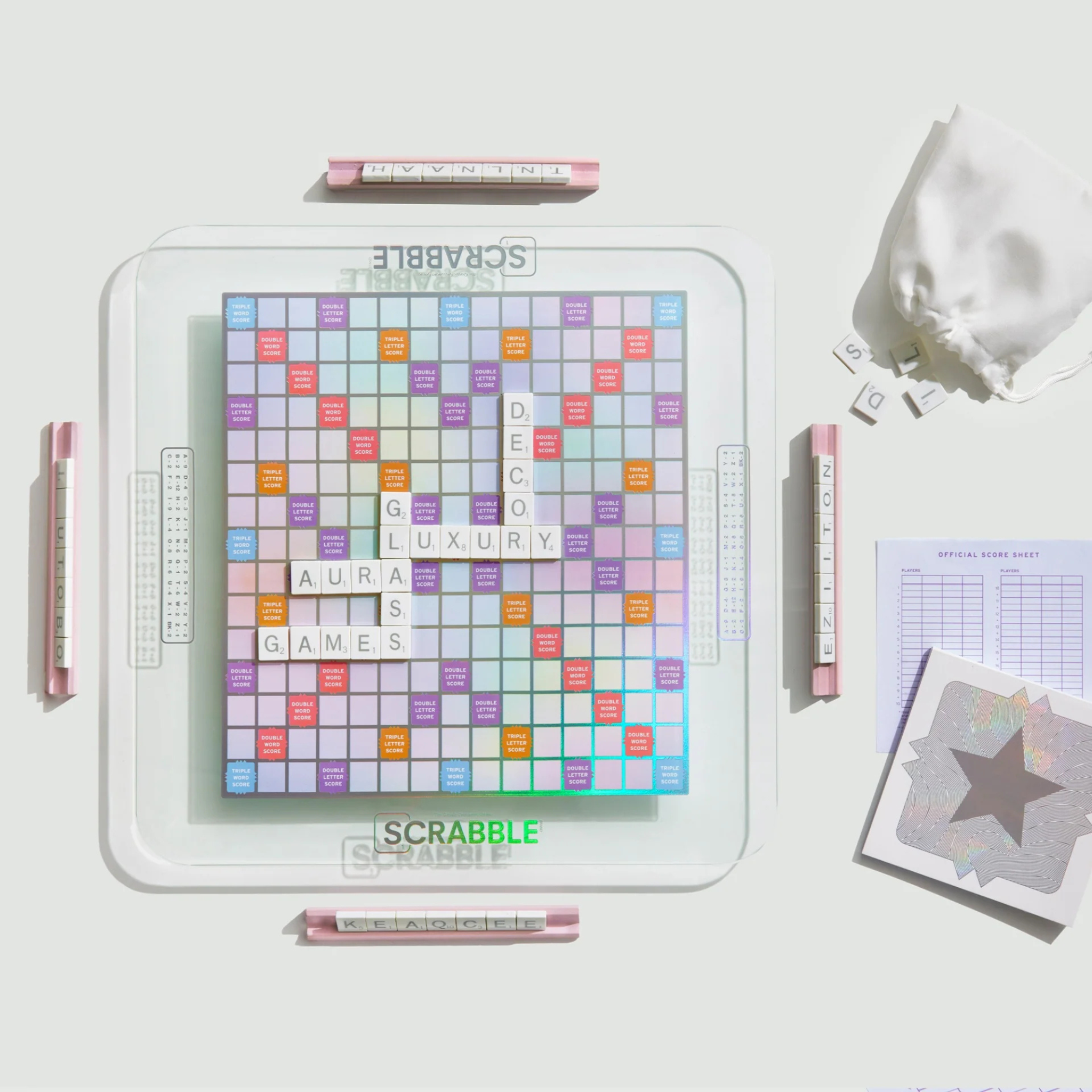 Scrabble Aura Glass Edition - Premium Collector's Set