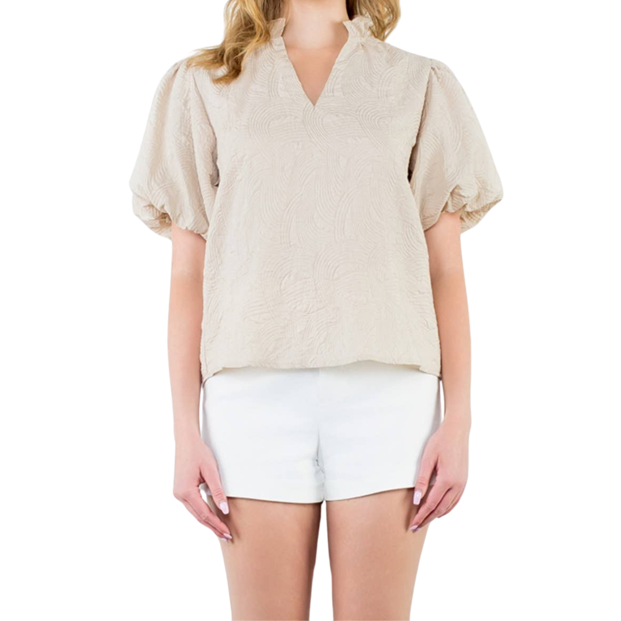 Short Puff Sleeve Top