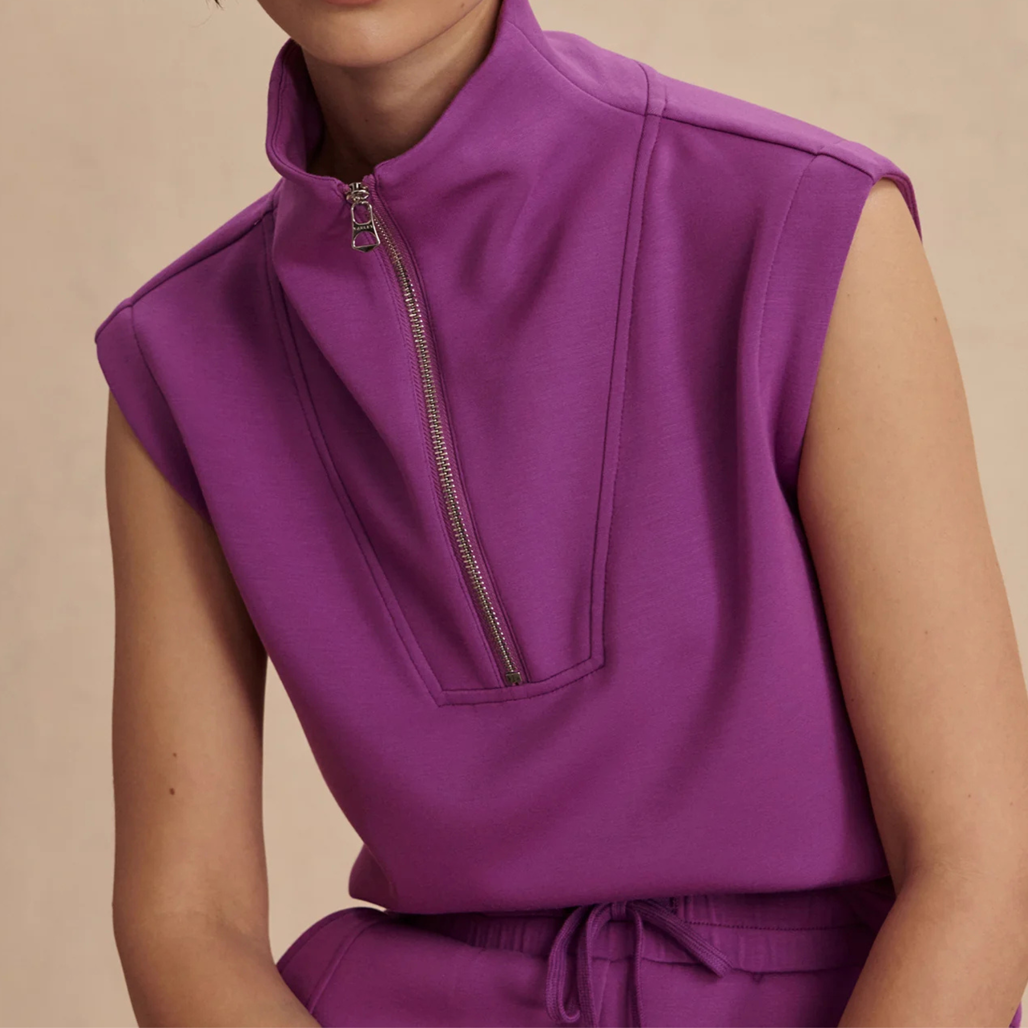 Magnolia Half-Zip Tank | Striking Purple