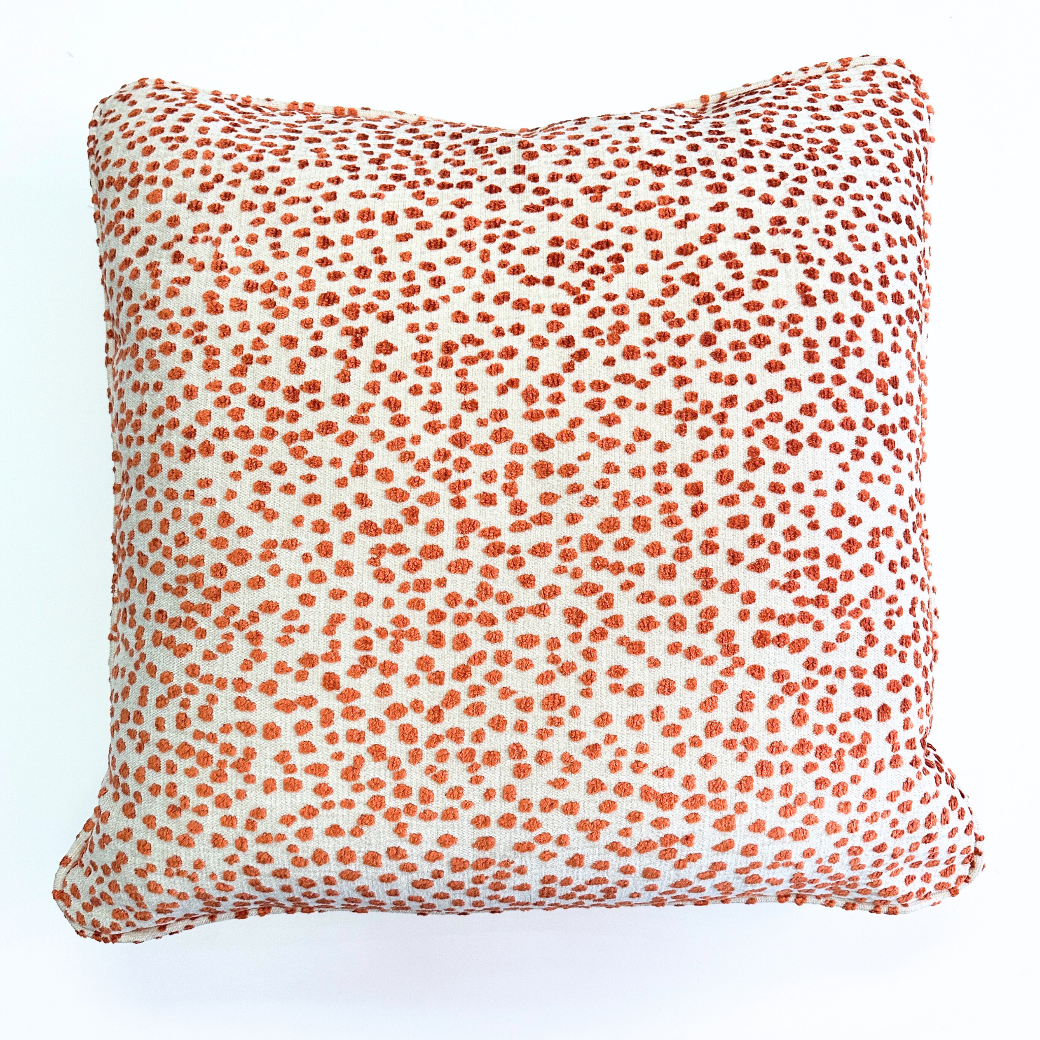 Cream With Orange Spots  Accent Pillow