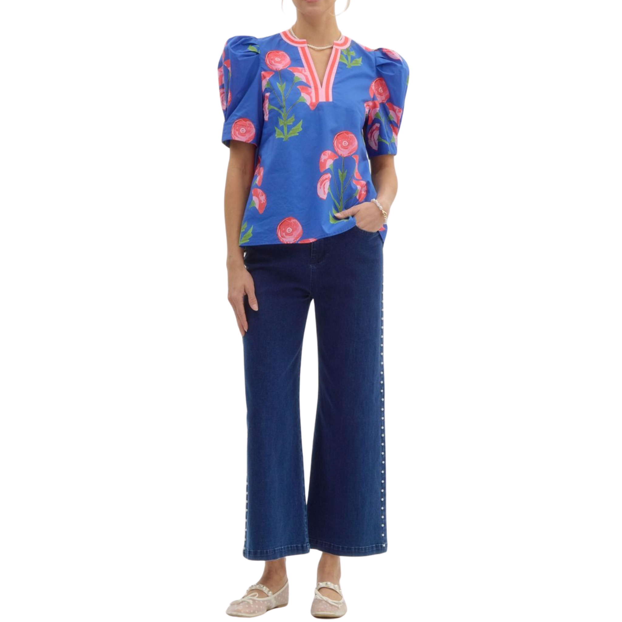 Garden Bloom Puff Sleeve Top
