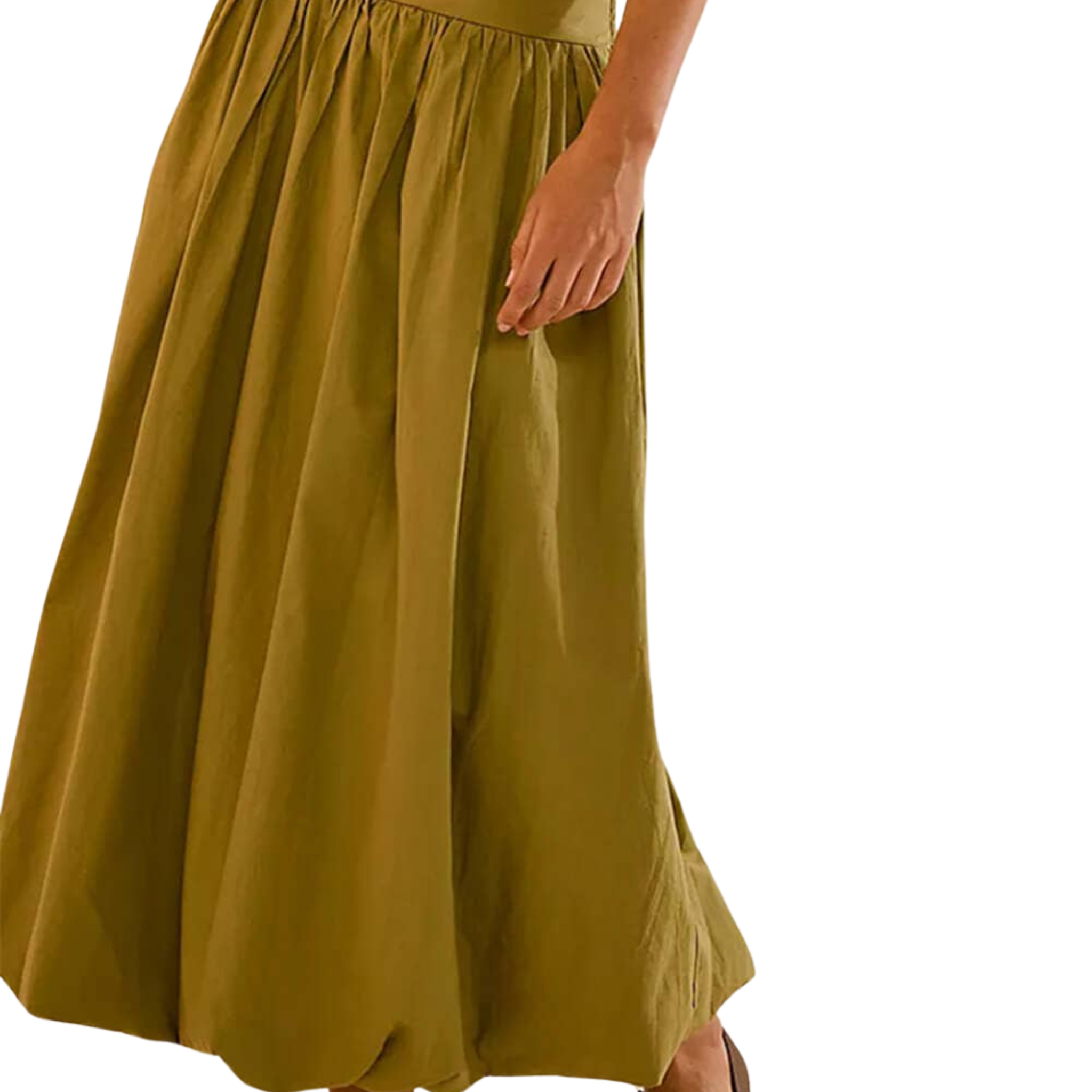Solid Color Wide Waistband Skirt | Palm