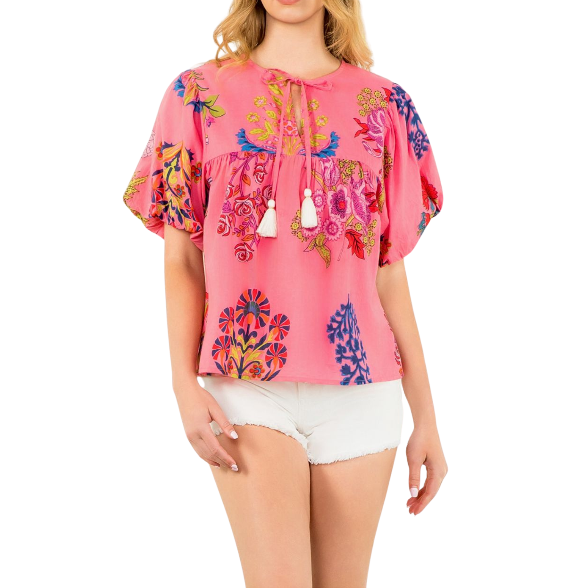 Puff Sleeve Floral Top