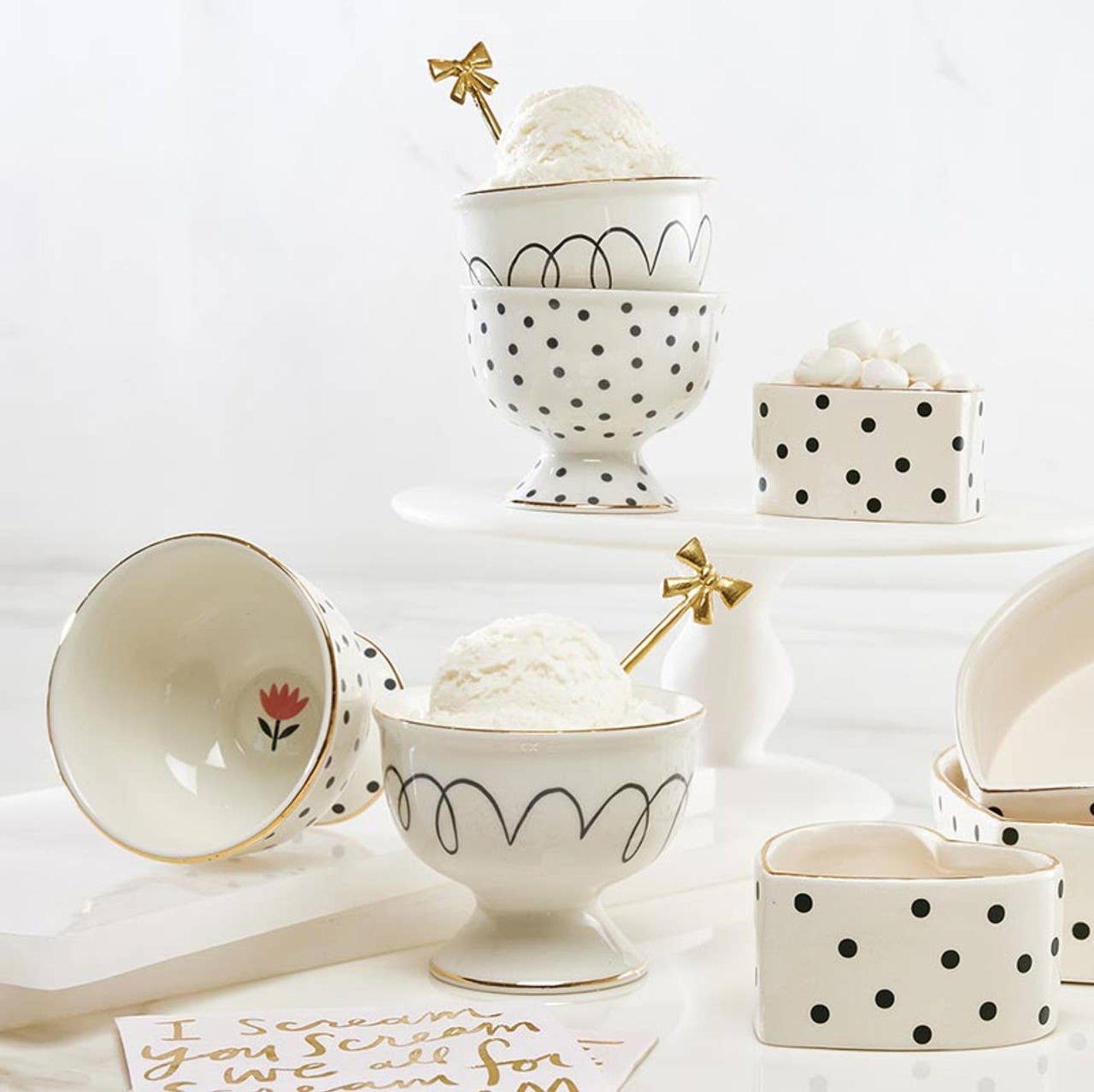 Ceramic Ice Cream Bowl | Squiggles