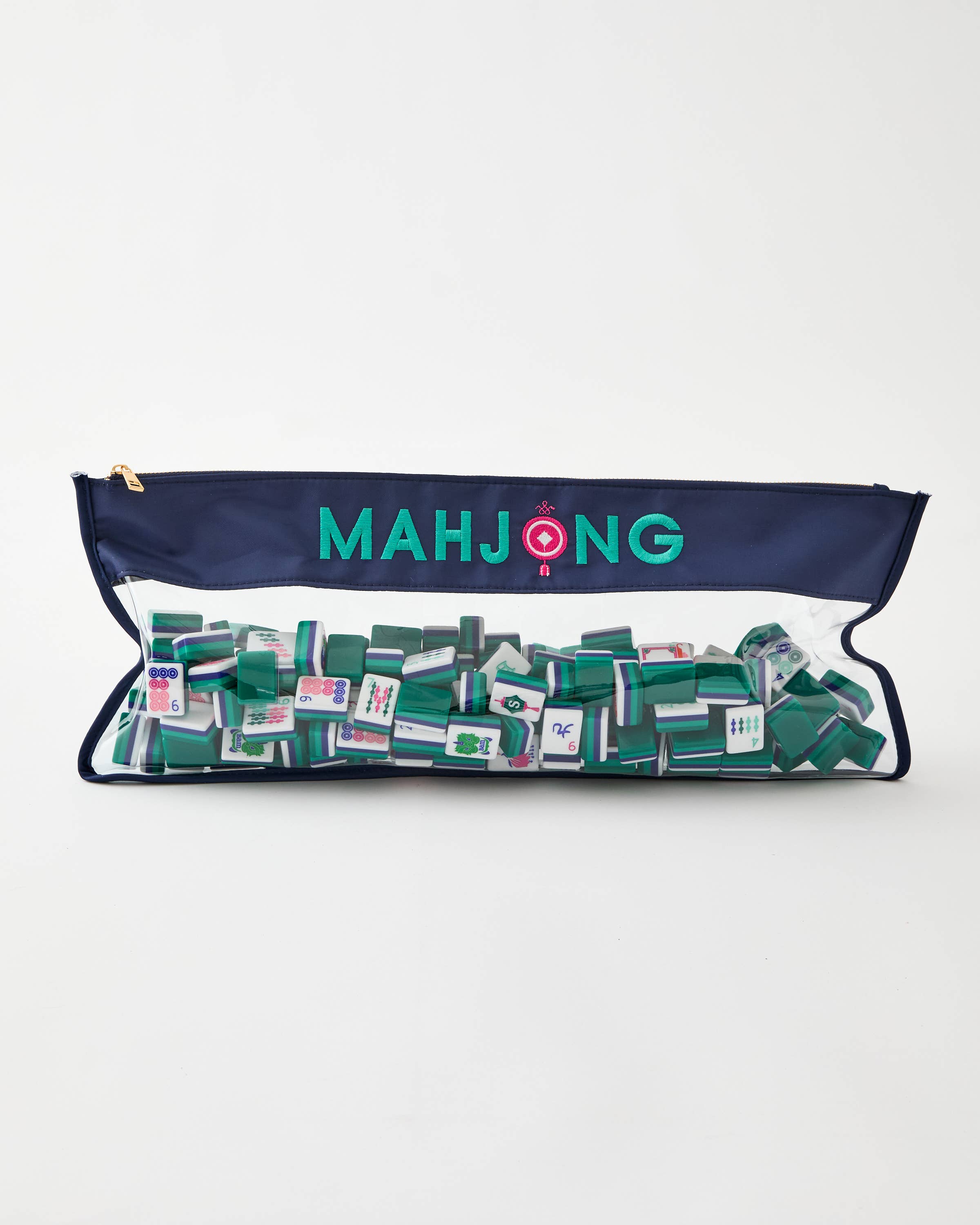 Stitched Mahjong Bag | Navy