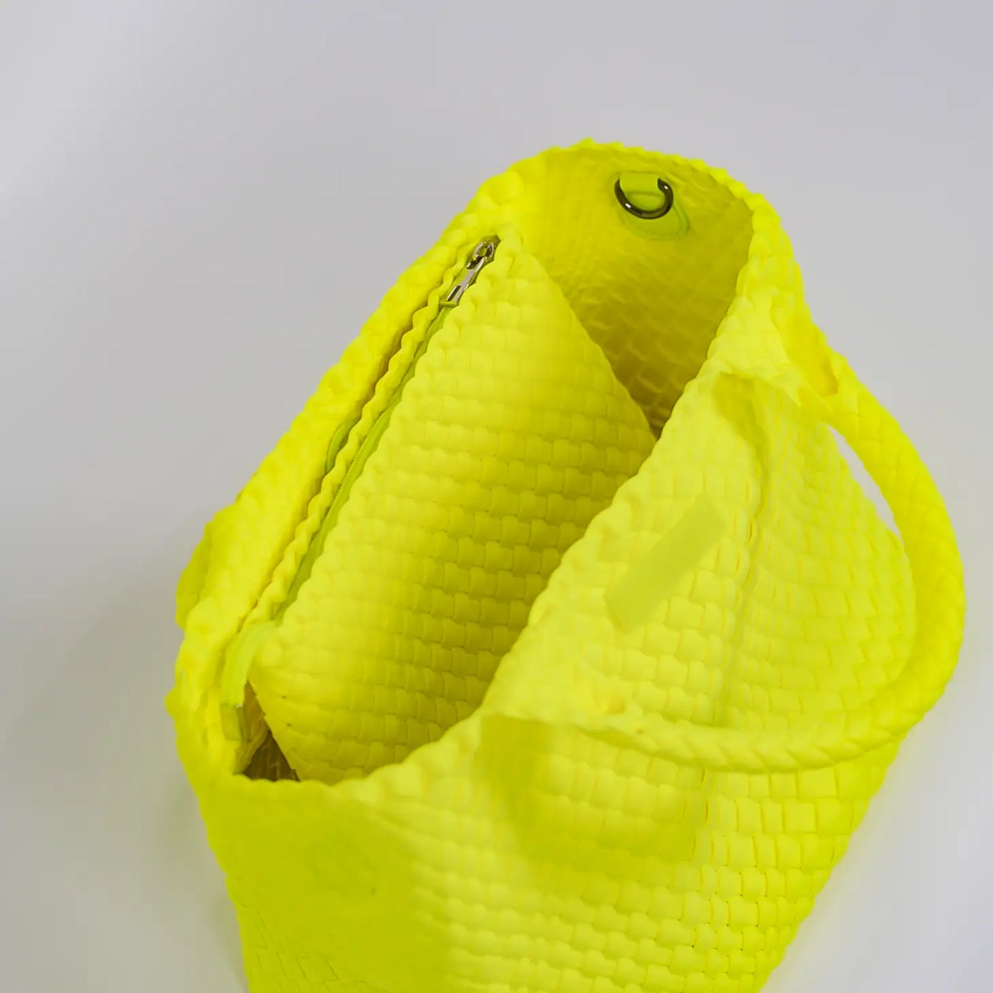 Neon Yellow Woven Tote