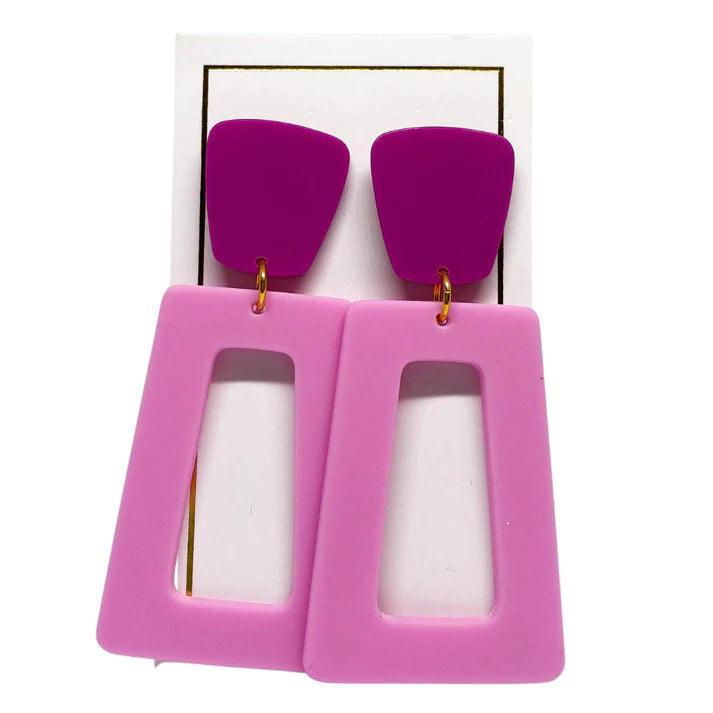 Kennedy Two Tone Pink Earrings