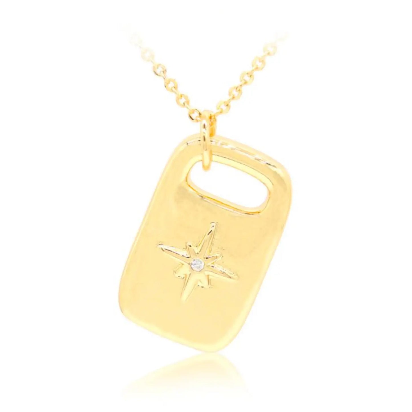 Star Tag Pave Necklace