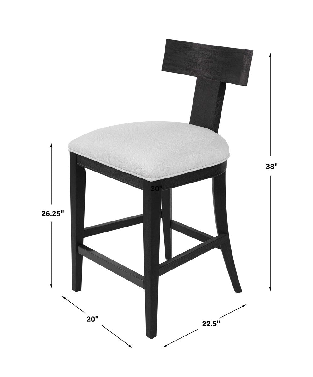 Idris Counter Stool | Charcoal