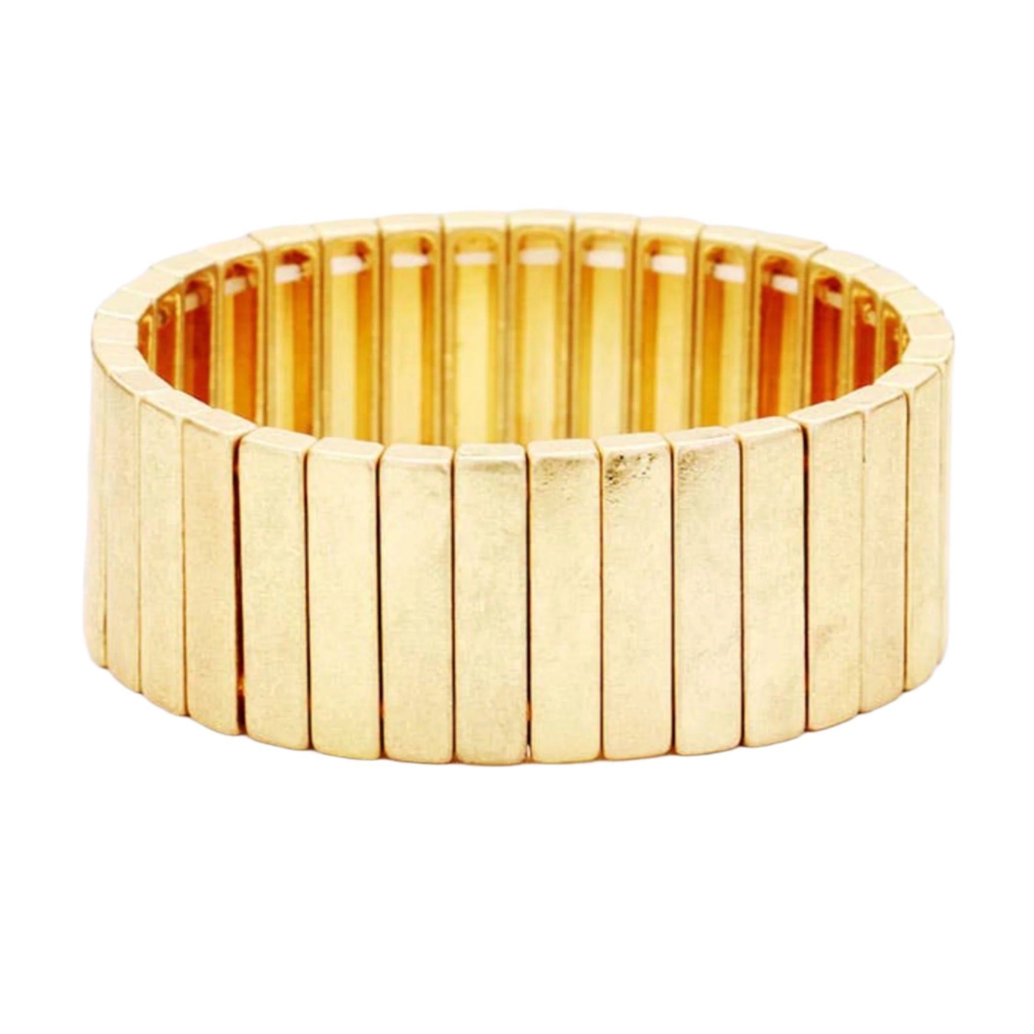 Rectangle Bar Metal Stretch Bracelet
