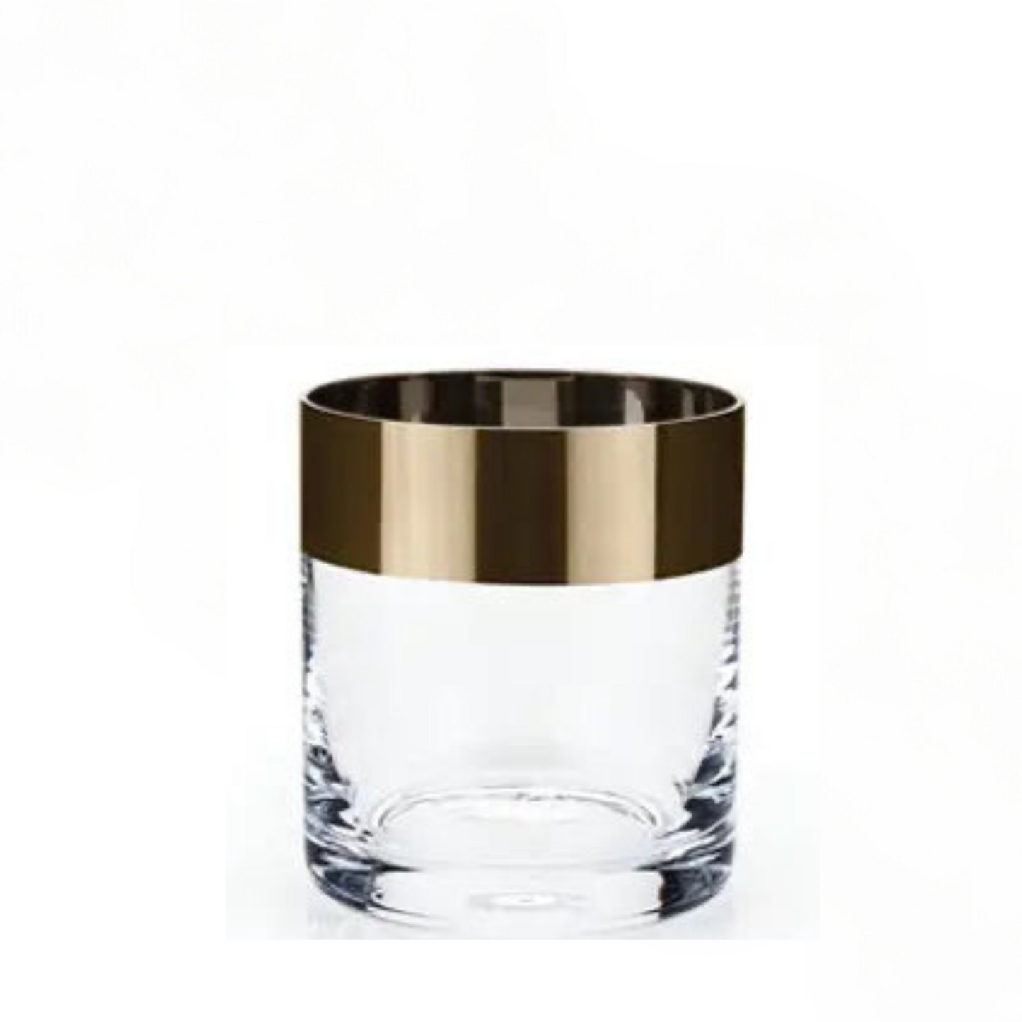 Bronze Rimmed Crystal Tumbler