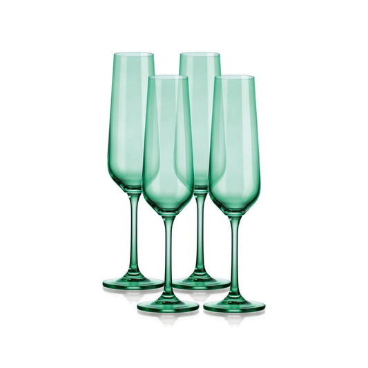 Colored Champagne Flute | Green